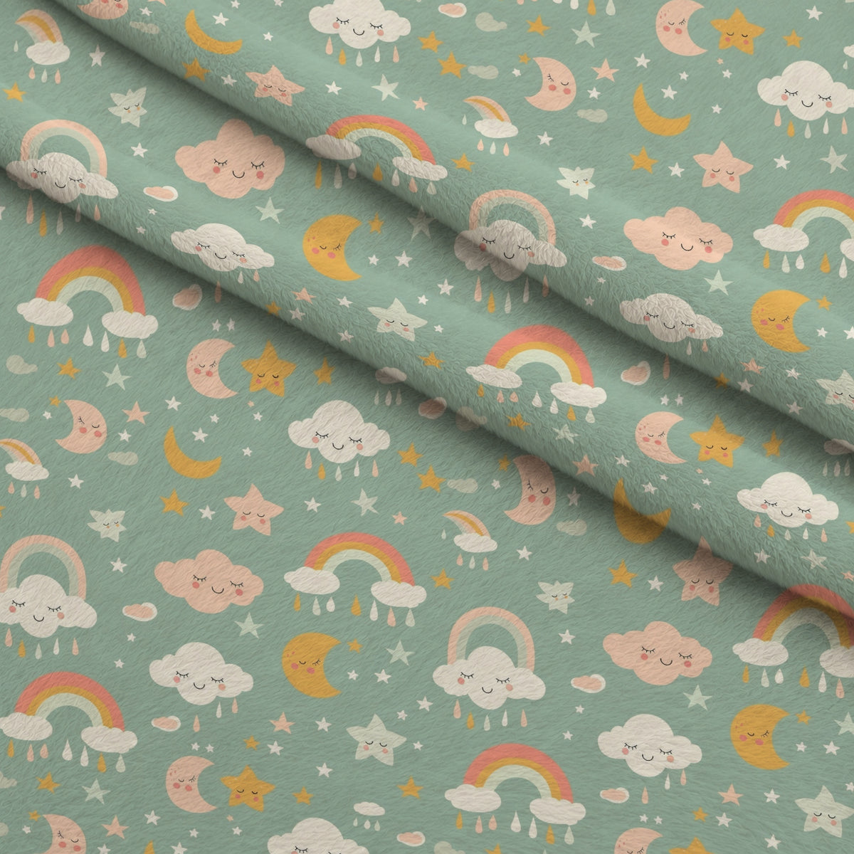 Sleepy Skies Pattern 9 Minky Fabric — plush minky folded close-up preview (mv-minky-v1:lying)