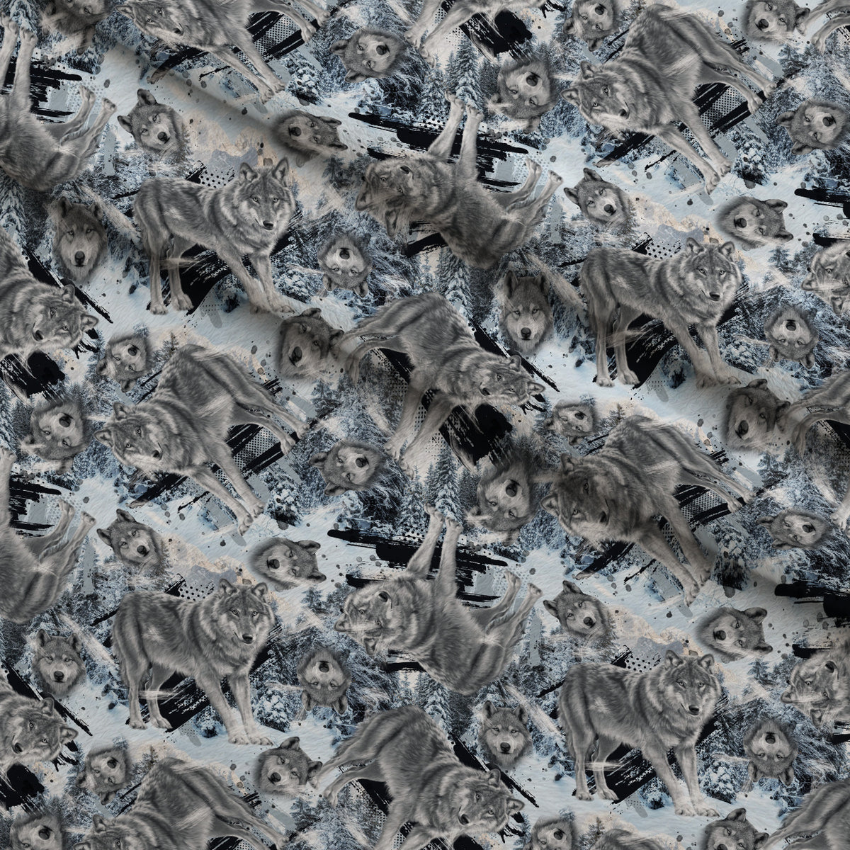 Snowbound Pack Pattern 1 Minky Fabric — plush minky folded close-up preview (mv-minky-v1:lying)
