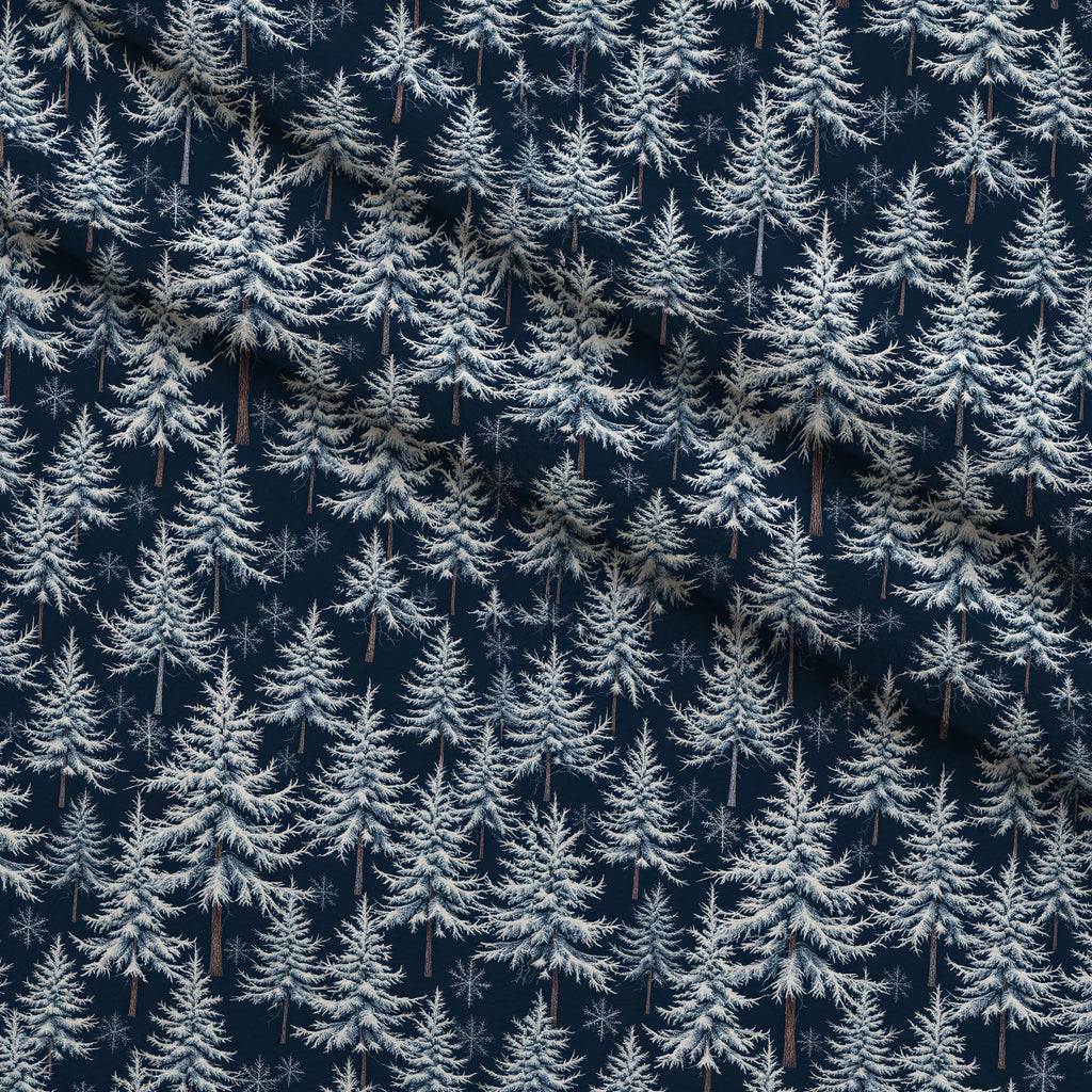 Snowy Pines Pattern 1 Minky Fabric — plush minky folded close-up preview (mv-minky-v1:lying)