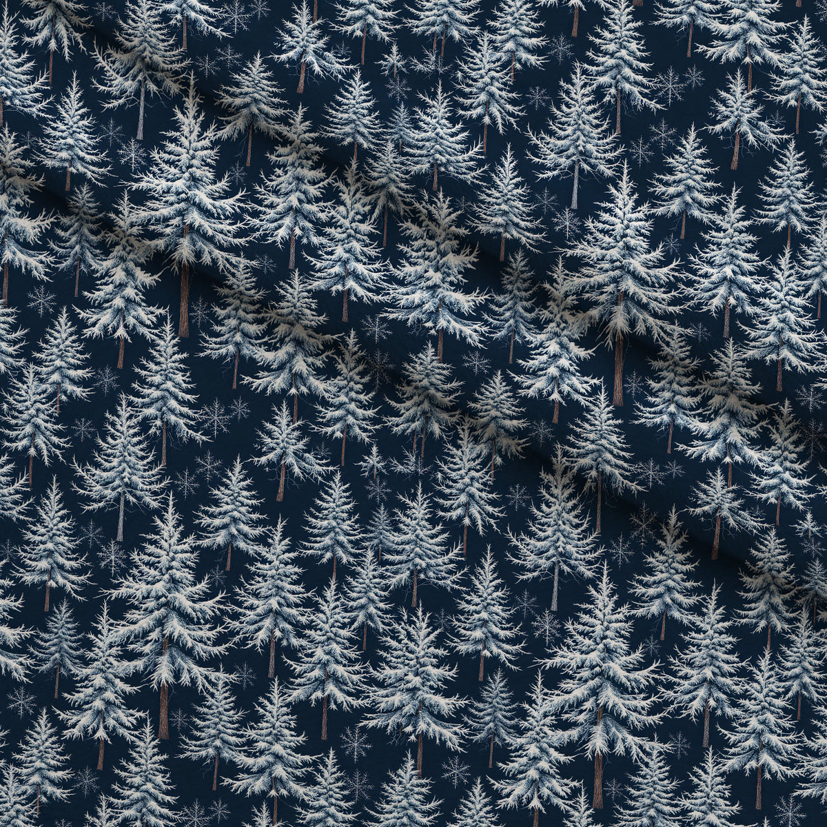 Snowy Pines Pattern 1 Minky Fabric — plush minky folded close-up preview (mv-minky-v1:lying)