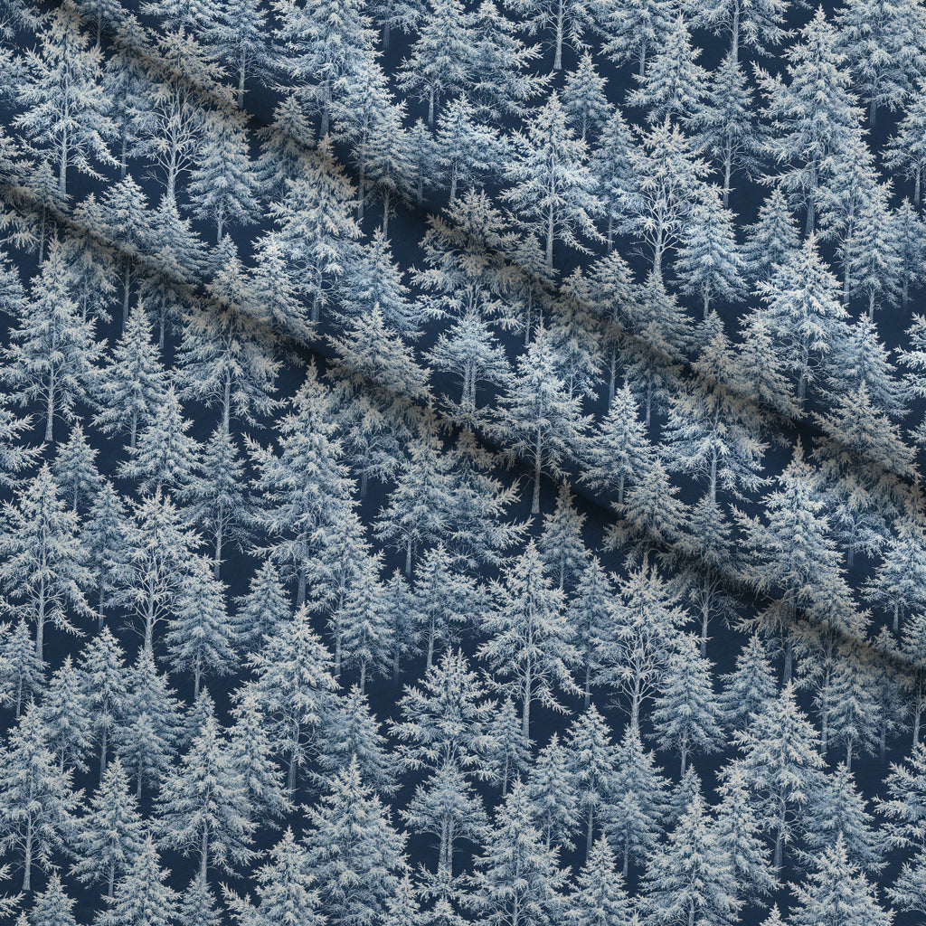 Snowy Pines Pattern 10 Minky Fabric — plush minky folded close-up preview (mv-minky-v1:lying)