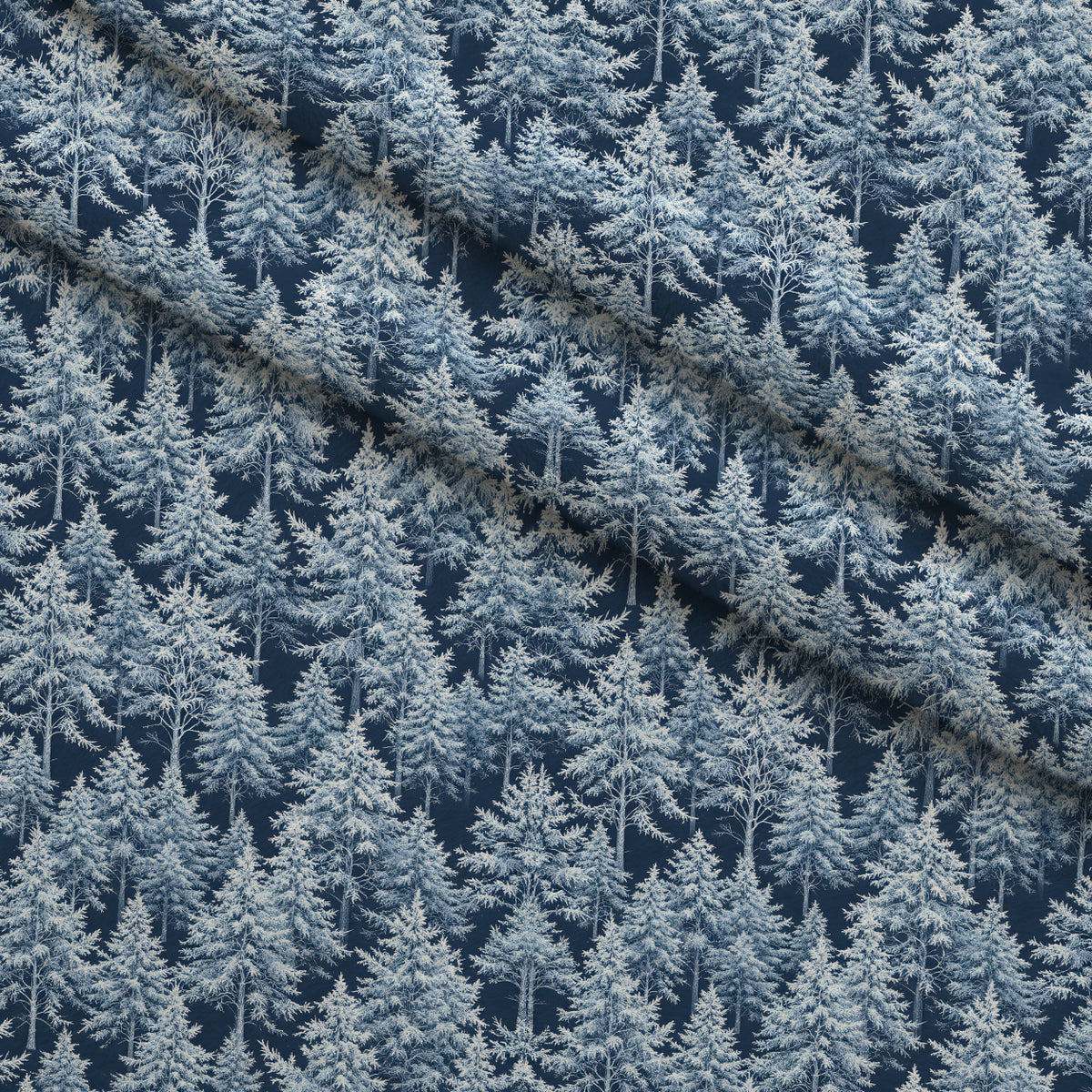 Snowy Pines Pattern 10 Minky Fabric — plush minky folded close-up preview (mv-minky-v1:lying)