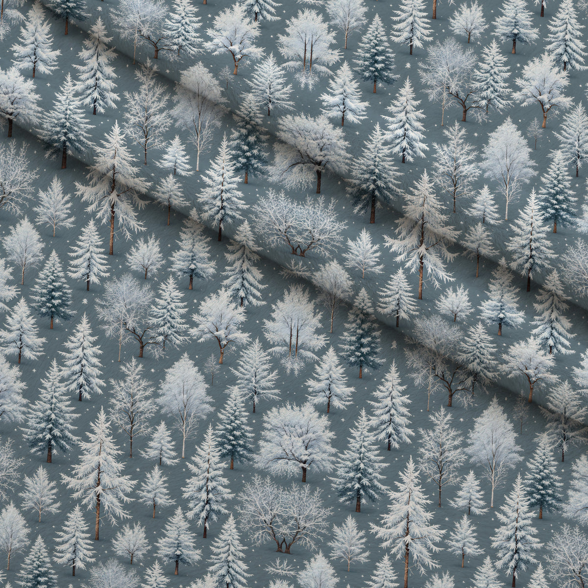 Snowy Pines Pattern 11 Minky Fabric — plush minky folded close-up preview (mv-minky-v1:lying)