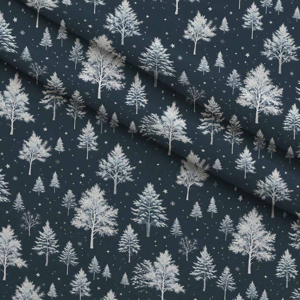 Snowy Pines Pattern 12 Minky Fabric — plush minky folded close-up preview (mv-minky-v1:lying)
