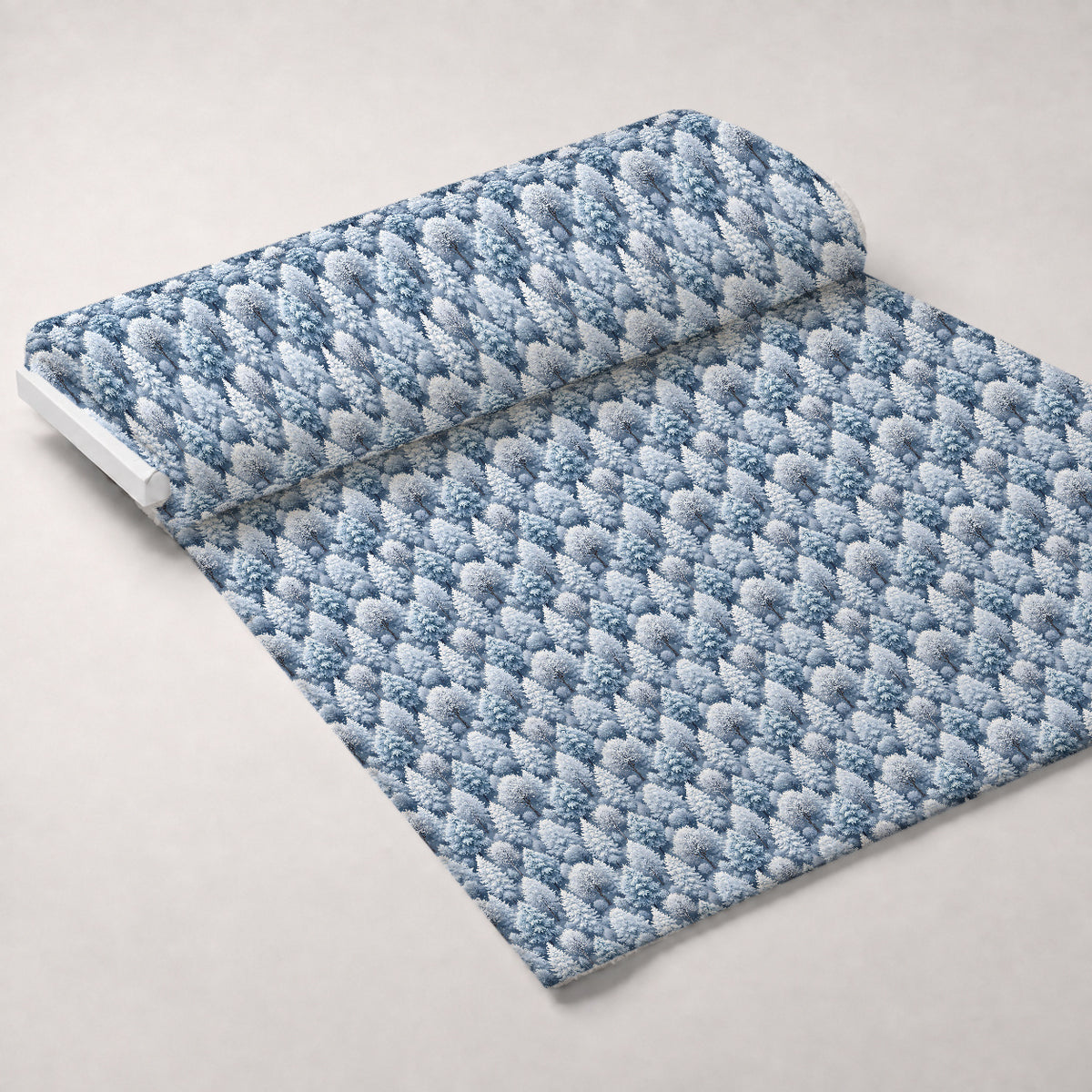 Snowy Pines Pattern 13 Minky Fabric — plush minky unrolled bolt preview (mv-minky-v1:bolt)