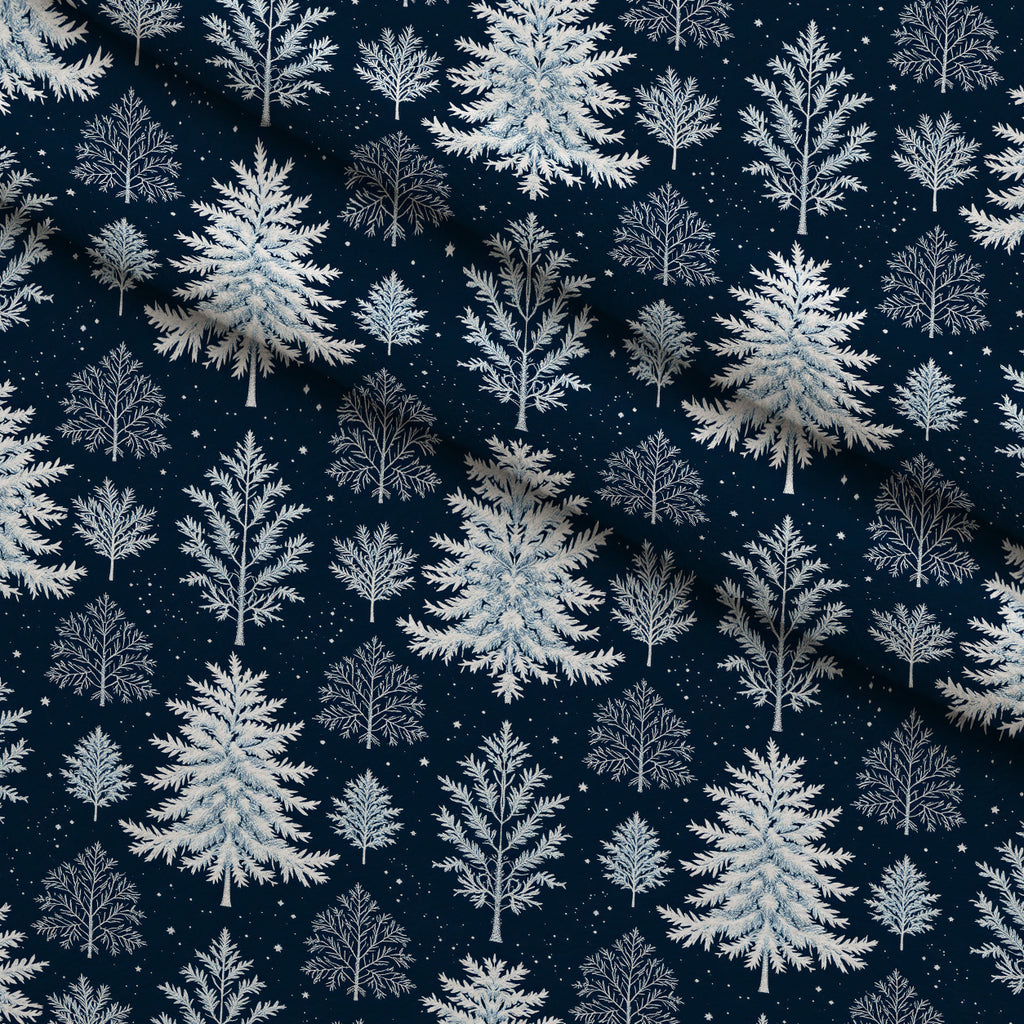 Snowy Pines Pattern 14 Minky Fabric — plush minky folded close-up preview (mv-minky-v1:lying)