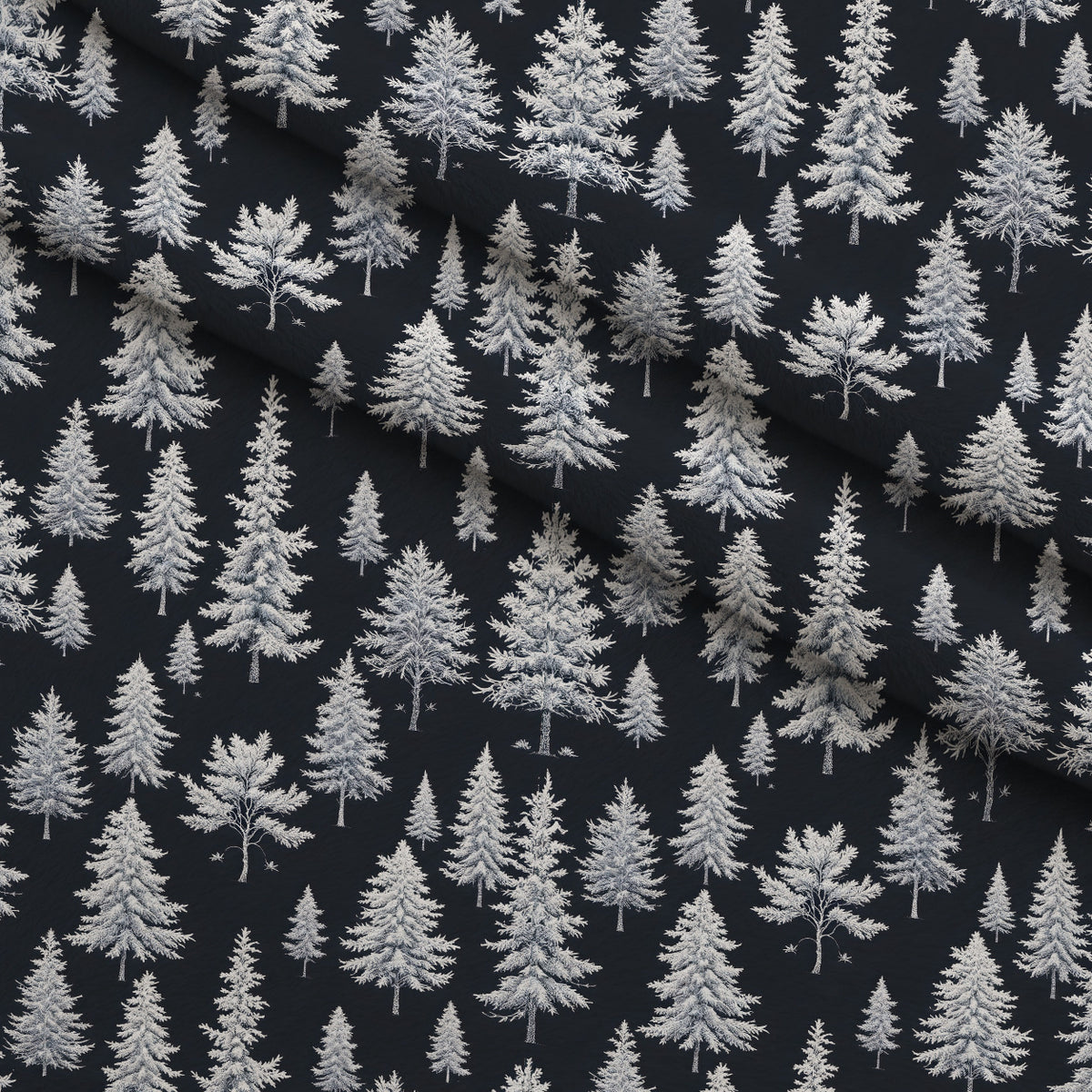 Snowy Pines Pattern 15 Minky Fabric — plush minky folded close-up preview (mv-minky-v1:lying)