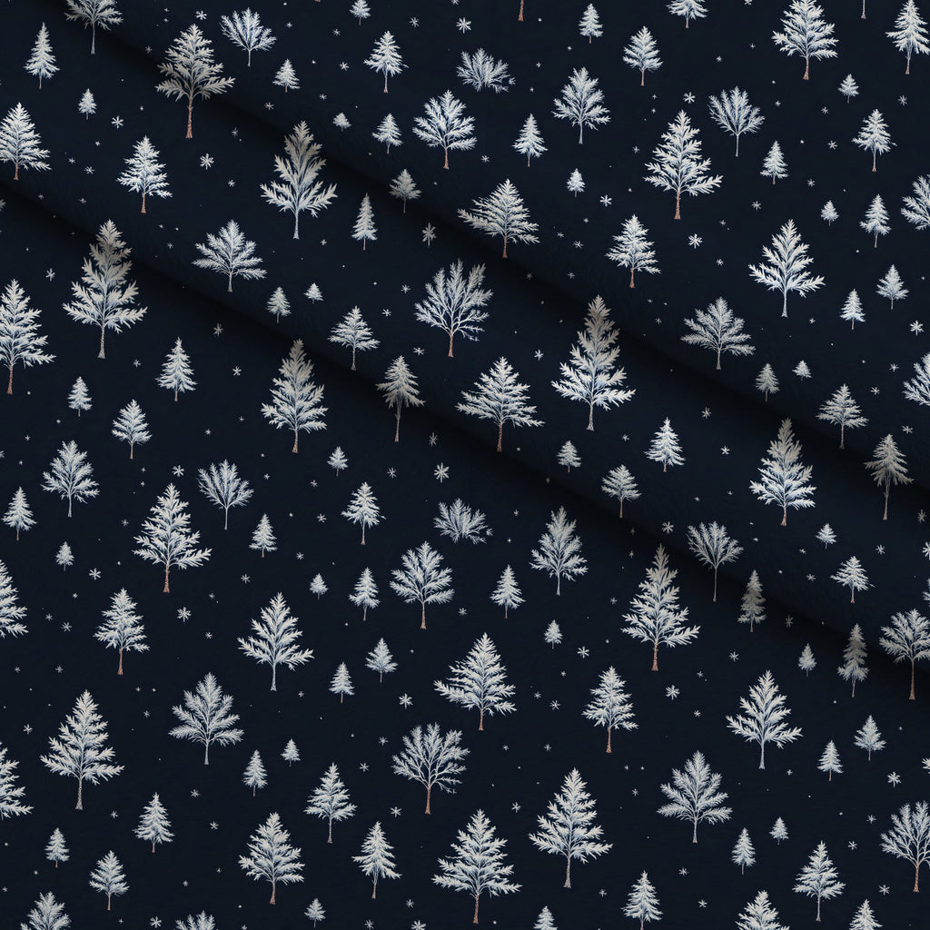 Snowy Pines Pattern 2 Minky Fabric — plush minky folded close-up preview (mv-minky-v1:lying)