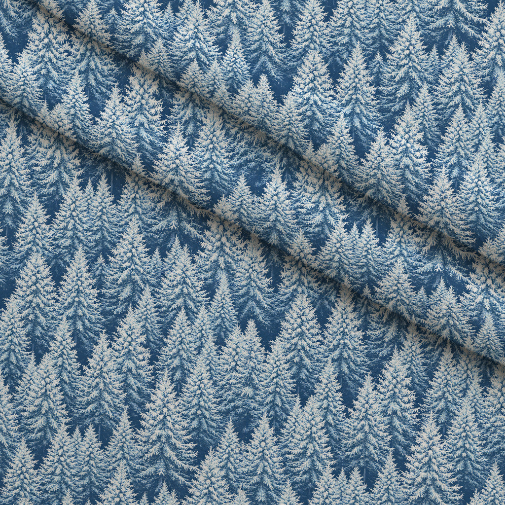 Snowy Pines Pattern 3 Minky Fabric — plush minky folded close-up preview (mv-minky-v1:lying)