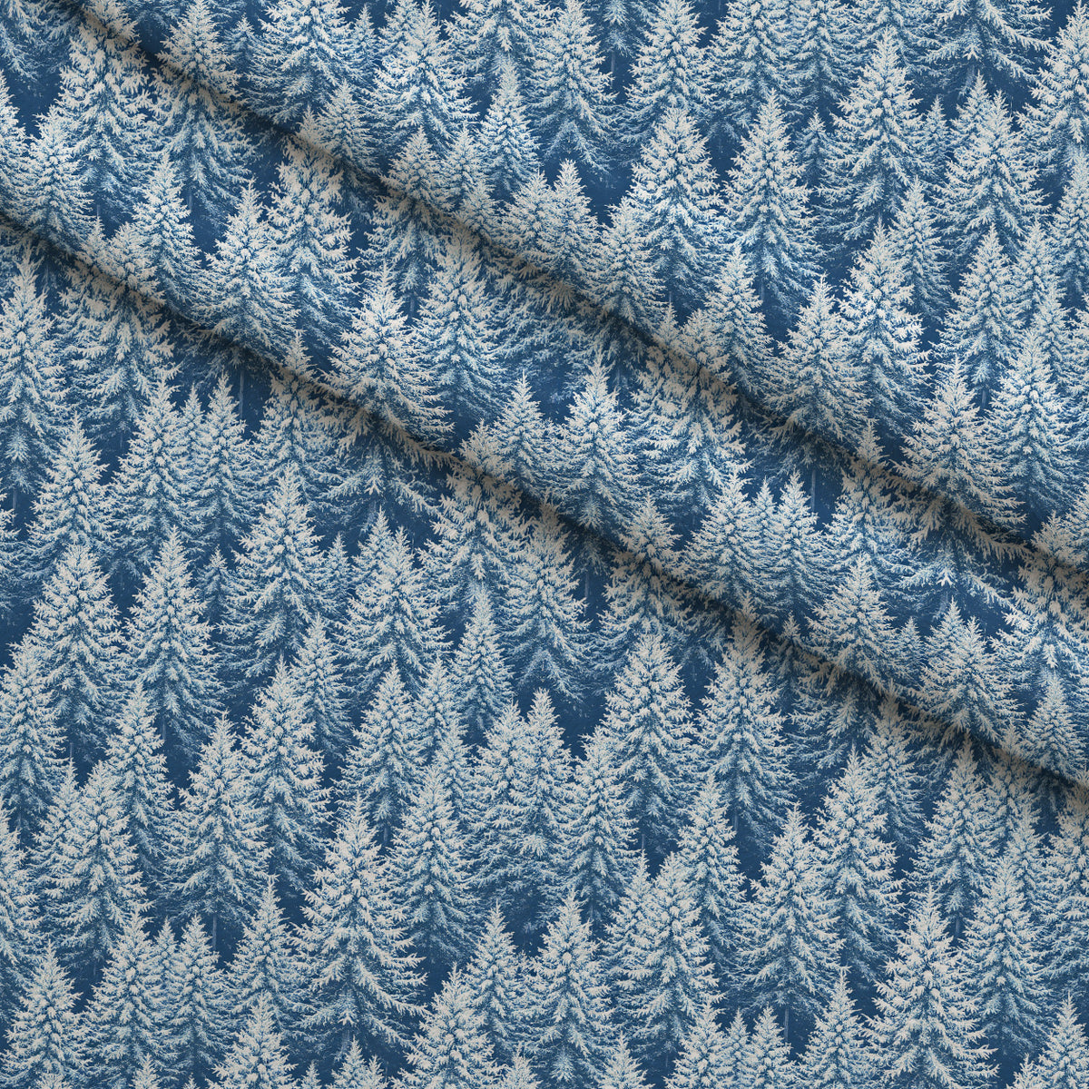 Snowy Pines Pattern 3 Minky Fabric — plush minky folded close-up preview (mv-minky-v1:lying)
