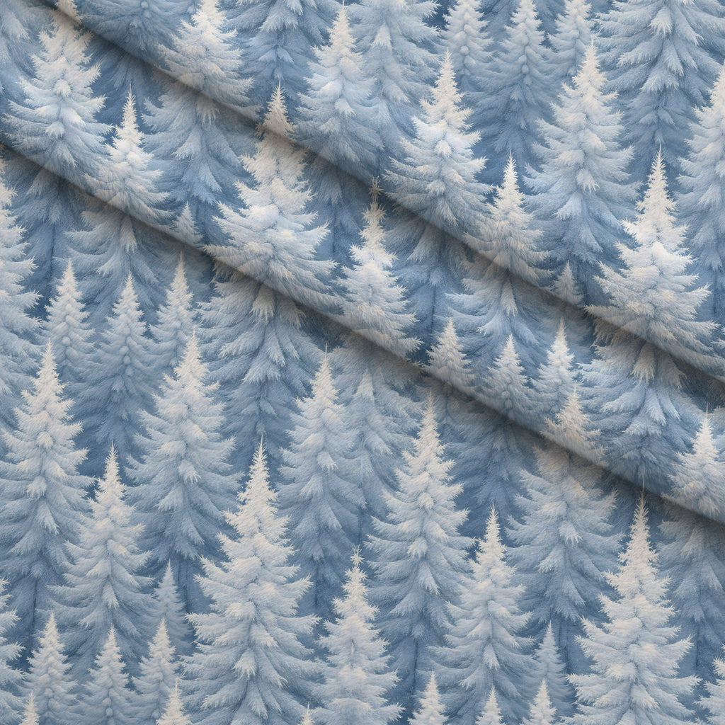 Snowy Pines Pattern 4 Minky Fabric — plush minky folded close-up preview (mv-minky-v1:lying)