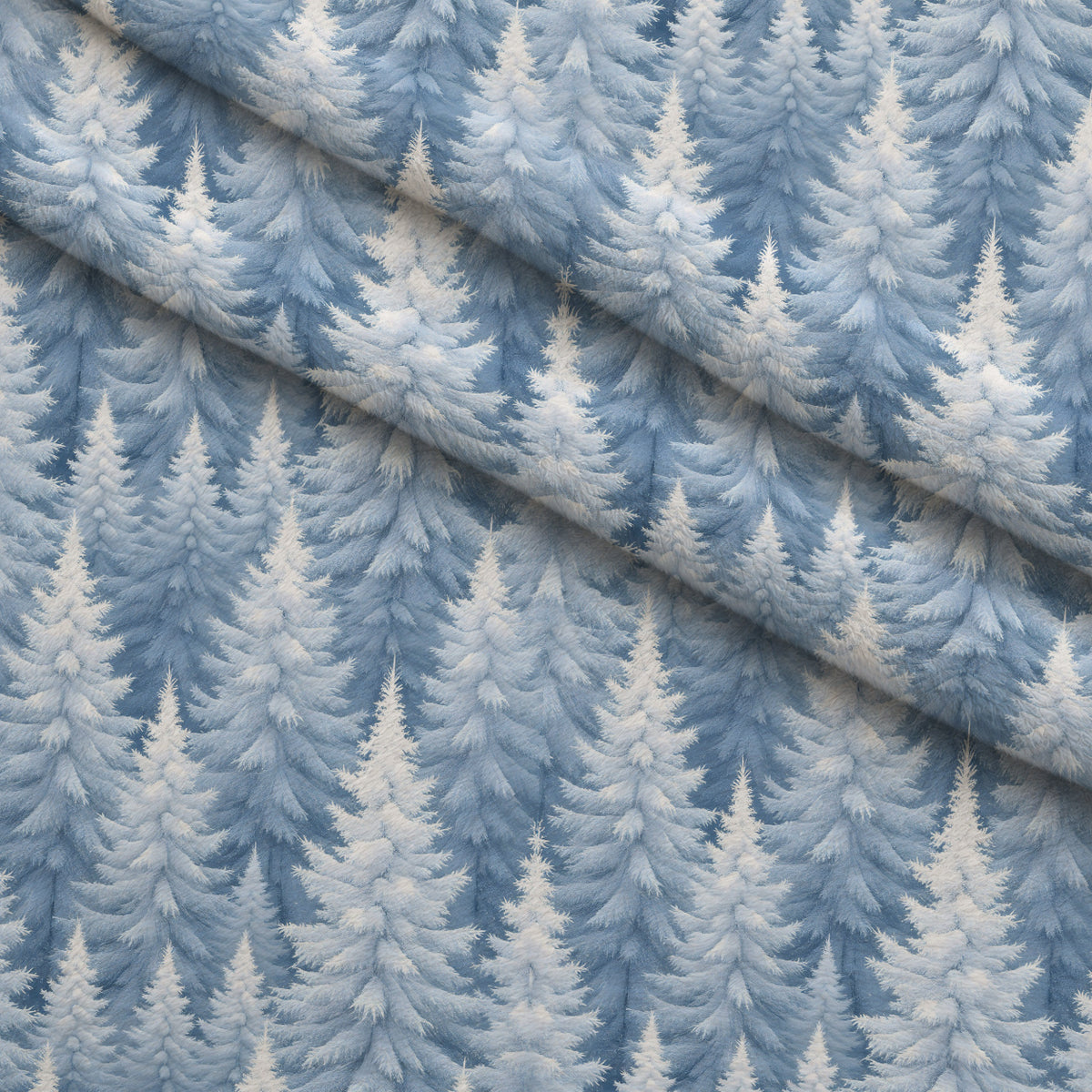 Snowy Pines Pattern 4 Minky Fabric — plush minky folded close-up preview (mv-minky-v1:lying)