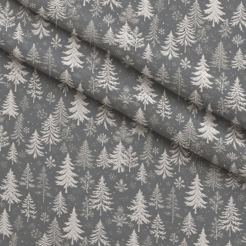 Snowy Pines Pattern 9 Minky Fabric — plush minky folded close-up preview (mv-minky-v1:lying)
