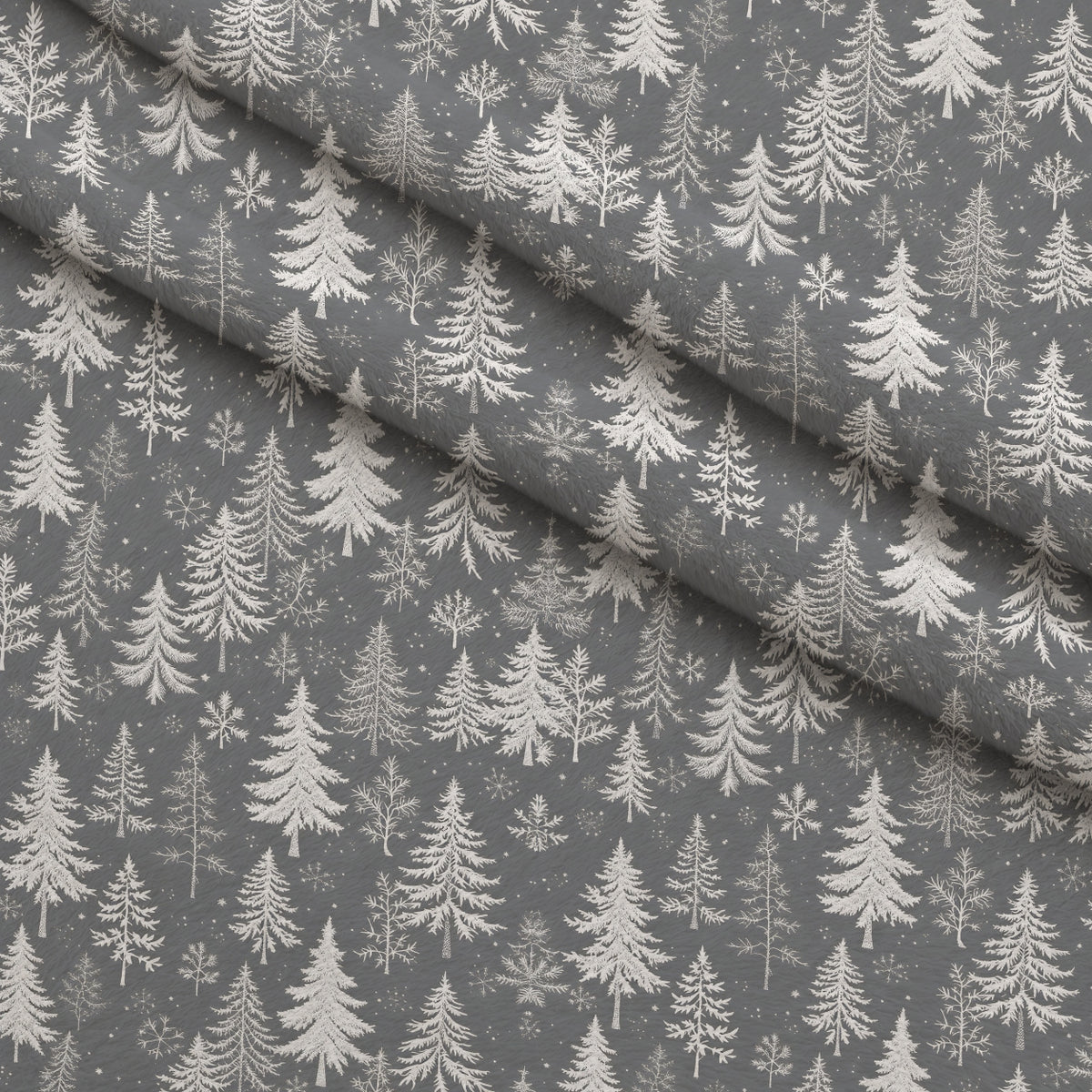 Snowy Pines Pattern 9 Minky Fabric — plush minky folded close-up preview (mv-minky-v1:lying)