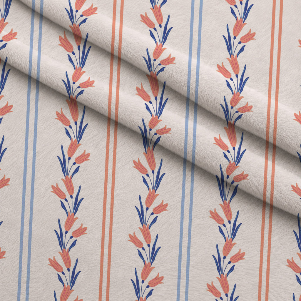 Songbird Meadow Pattern 2 Minky Fabric — plush minky folded close-up preview (mv-minky-v1:lying)
