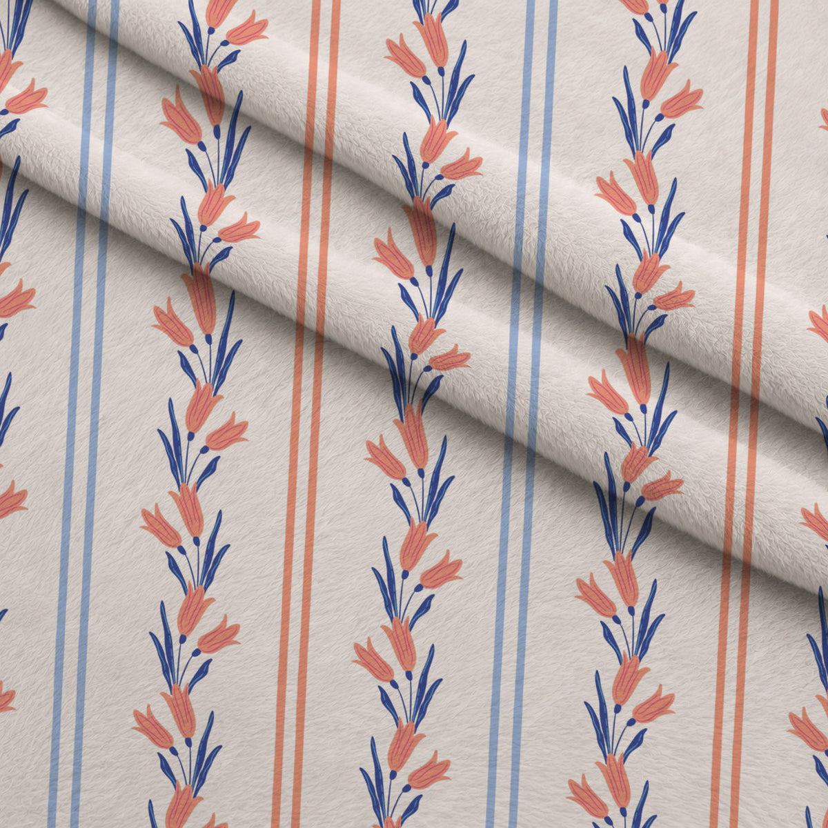 Songbird Meadow Pattern 2 Minky Fabric — plush minky folded close-up preview (mv-minky-v1:lying)
