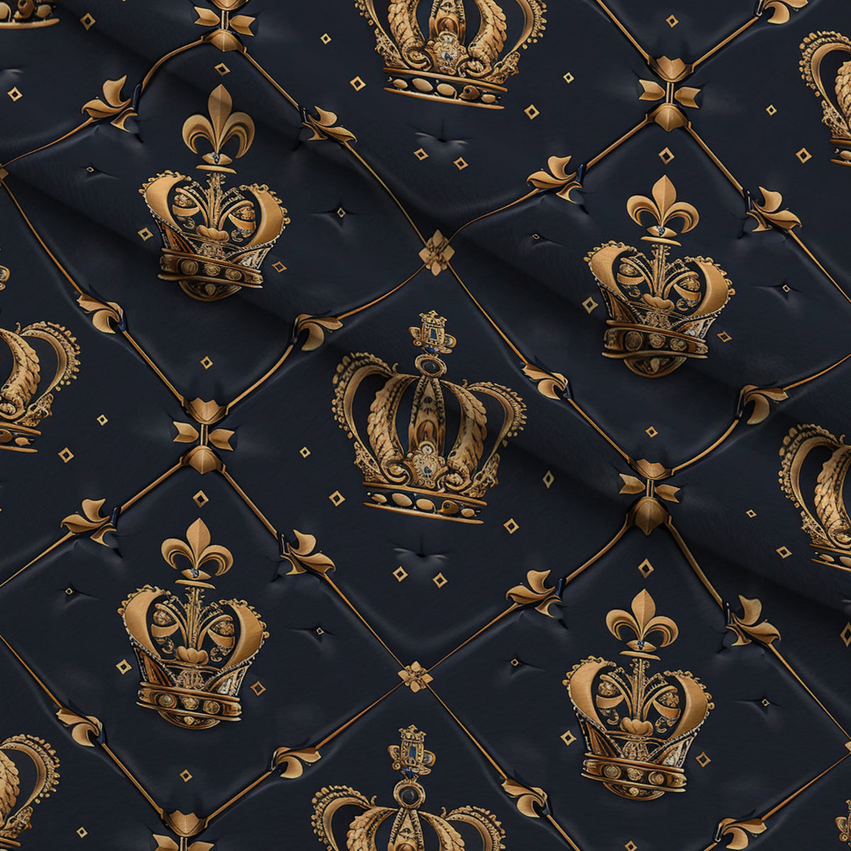 Sovereign Gold Pattern 6 Minky Fabric — plush minky folded close-up preview (mv-minky-v1:lying)