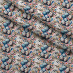 Speckled Nest Blooms Pattern 1 Minky Fabric — plush minky folded close-up preview (mv-minky-v1:lying)