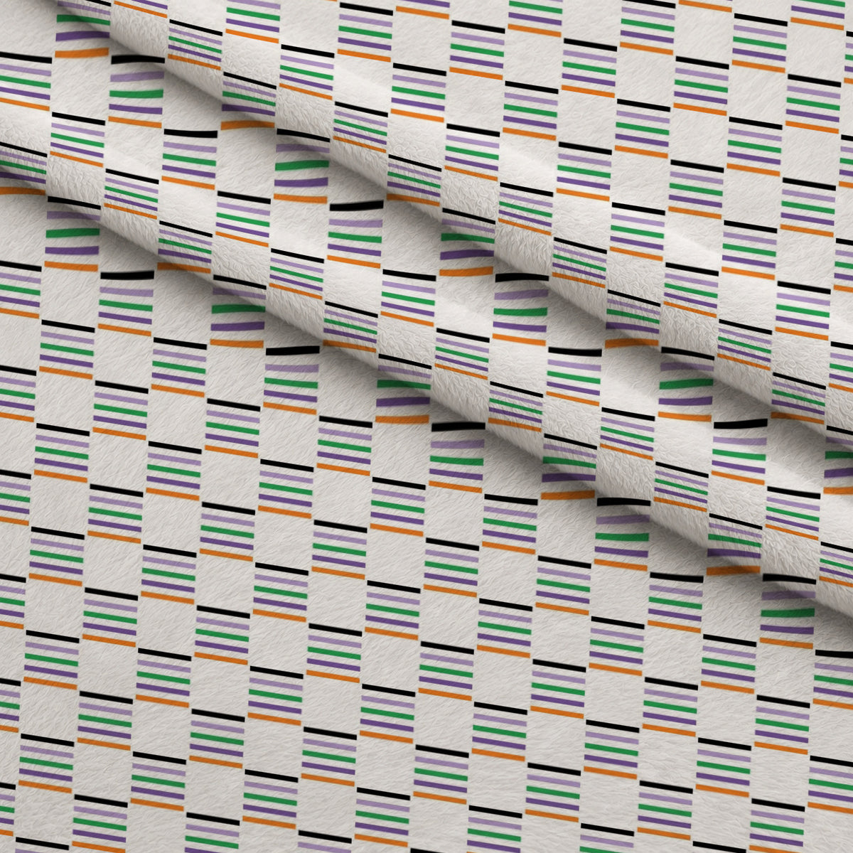 Spooky Plaids Pattern 2 Minky Fabric — plush minky folded close-up preview (mv-minky-v1:lying)