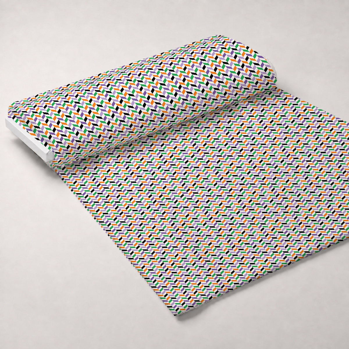 Spooky Plaids Pattern 20 Minky Fabric — plush minky unrolled bolt preview (mv-minky-v1:bolt)
