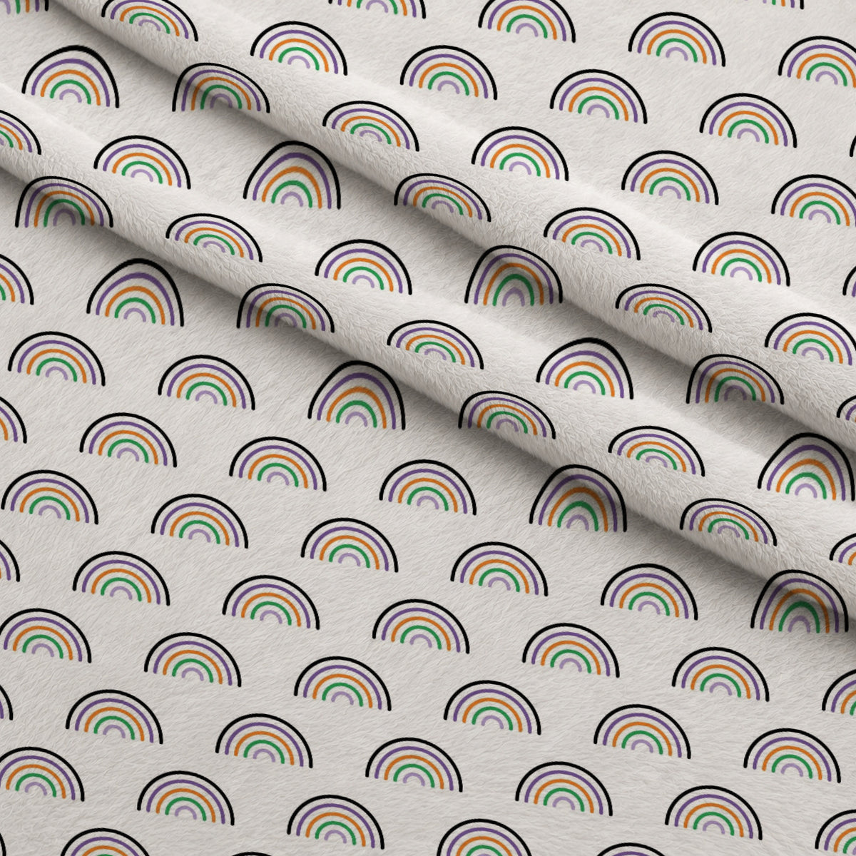 Spooky Plaids Pattern 6 Minky Fabric — plush minky folded close-up preview (mv-minky-v1:lying)