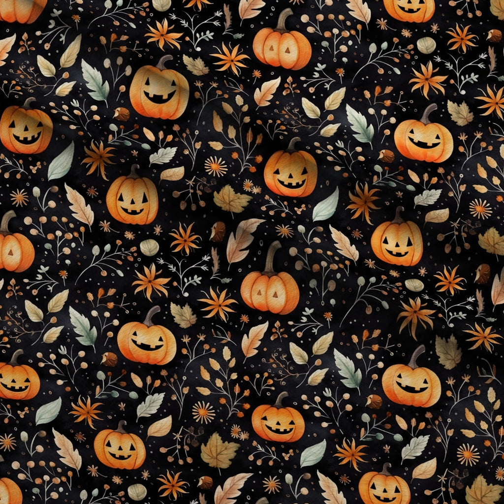 Spooky Pumpkin Patch Pattern 11 Minky Fabric — plush minky folded close-up preview (mv-minky-v1:lying)
