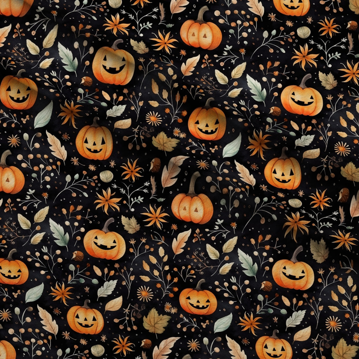 Spooky Pumpkin Patch Pattern 11 Minky Fabric — plush minky folded close-up preview (mv-minky-v1:lying)