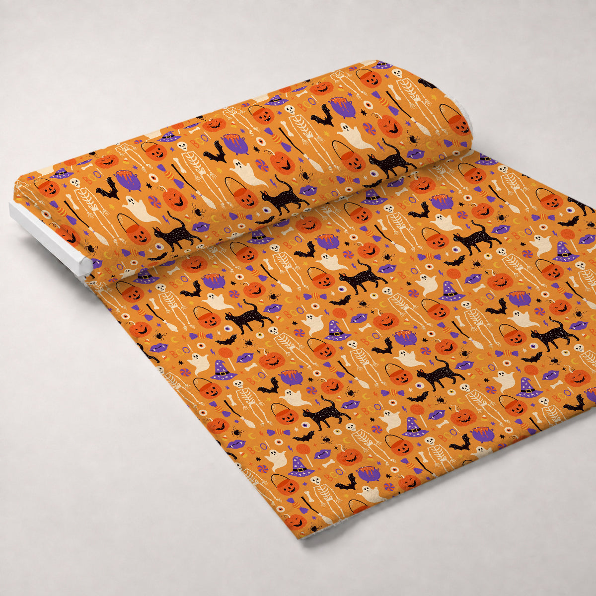 Spooky Sweets Pattern 12 Minky Fabric — plush minky unrolled bolt preview (mv-minky-v1:bolt)