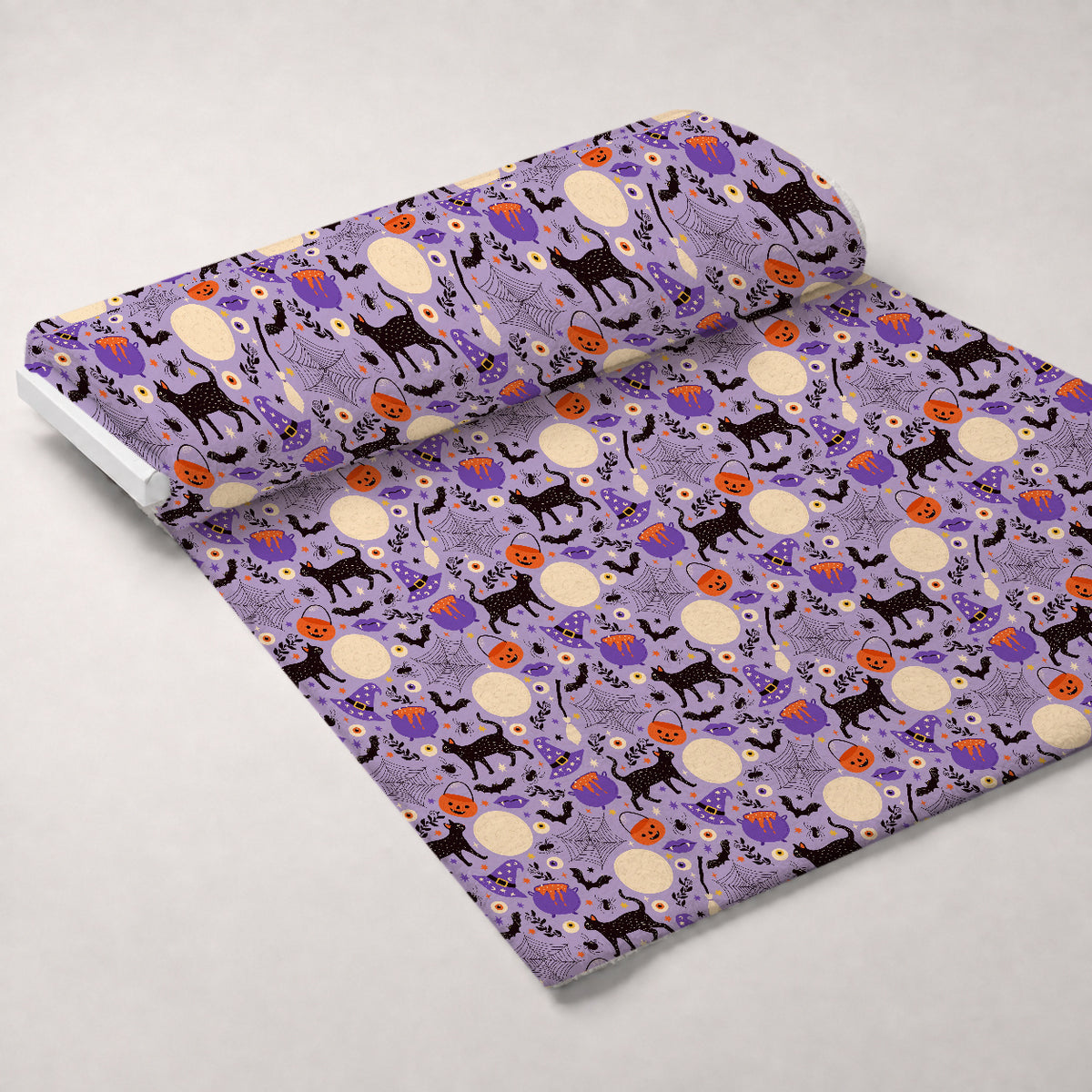 Spooky Sweets Pattern 4 Minky Fabric — plush minky unrolled bolt preview (mv-minky-v1:bolt)