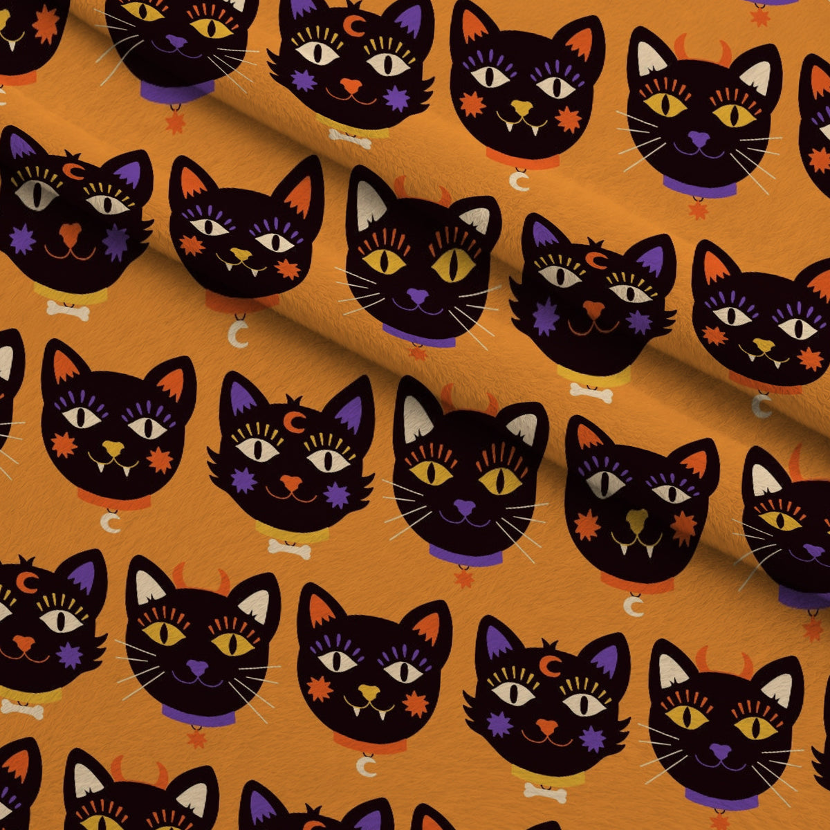 Spooky Sweets Pattern 9 Minky Fabric — plush minky folded close-up preview (mv-minky-v1:lying)