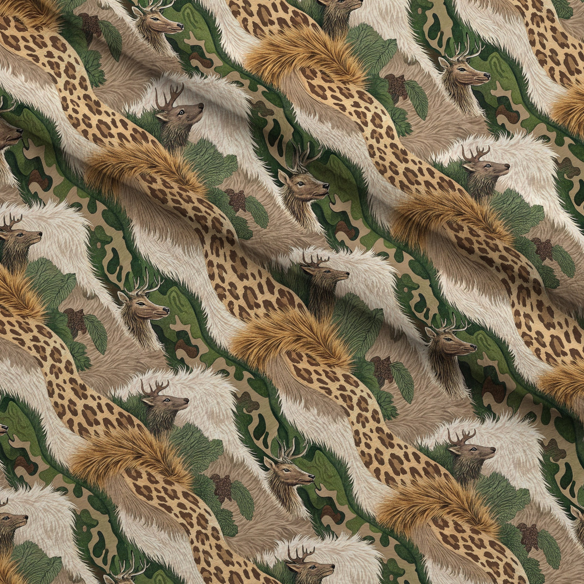 Spotted Savanna Pattern 7 Minky Fabric — plush minky folded close-up preview (mv-minky-v1:lying)