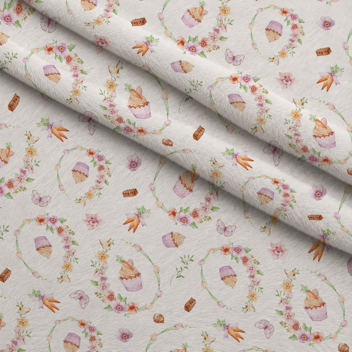 Springtime Sweets Pattern 5 Minky Fabric — plush minky folded close-up preview (mv-minky-v1:lying)