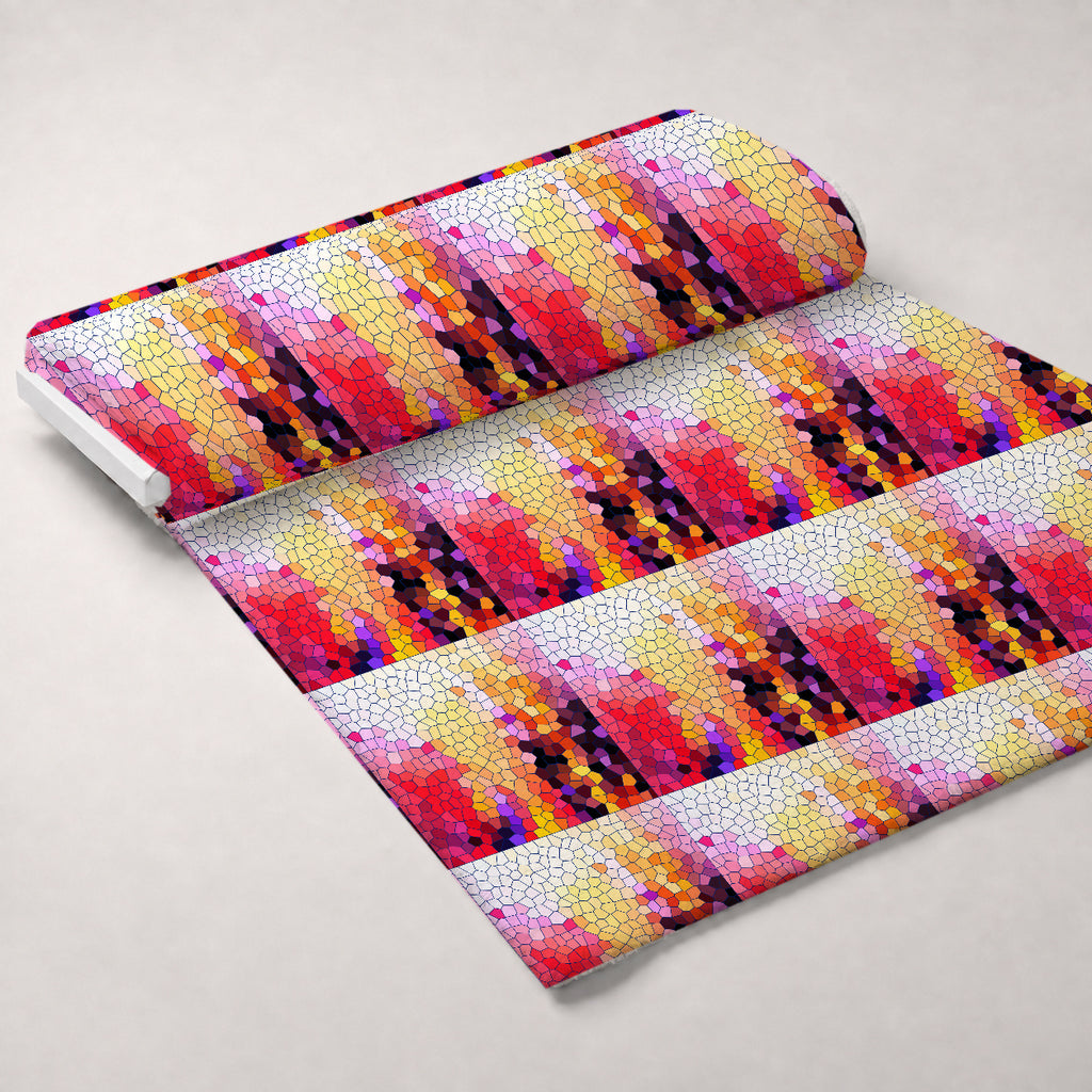 Stained Glass Dreams Pattern 9 Minky Fabric — plush minky unrolled bolt preview (mv-minky-v1:bolt)