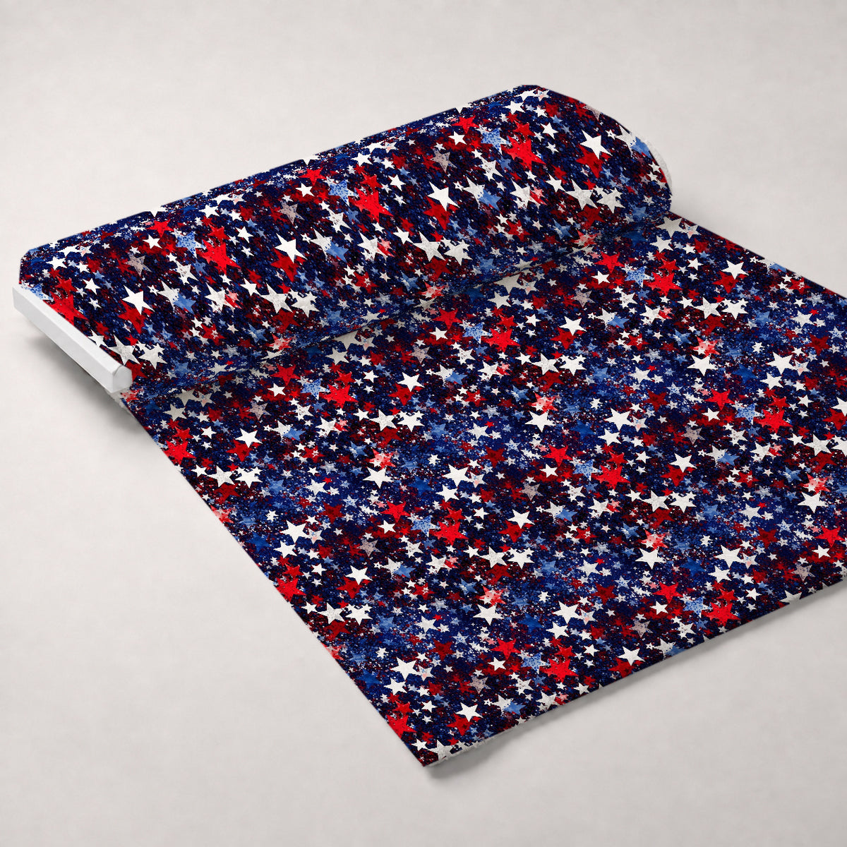 Star Spangled Confetti Pattern 2 Minky Fabric — plush minky unrolled bolt preview (mv-minky-v1:bolt)