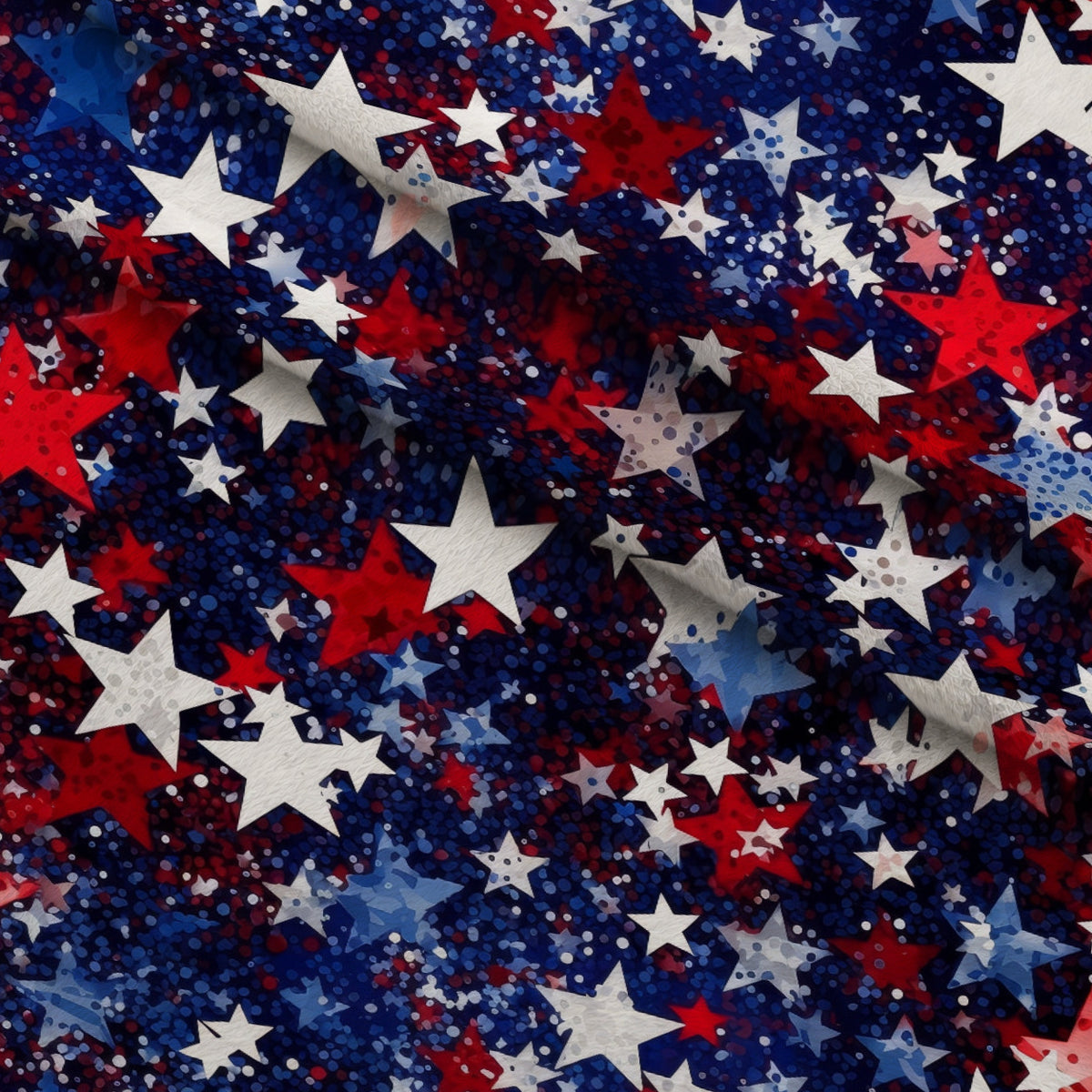 Star Spangled Confetti Pattern 2 Minky Fabric — plush minky folded close-up preview (mv-minky-v1:lying)