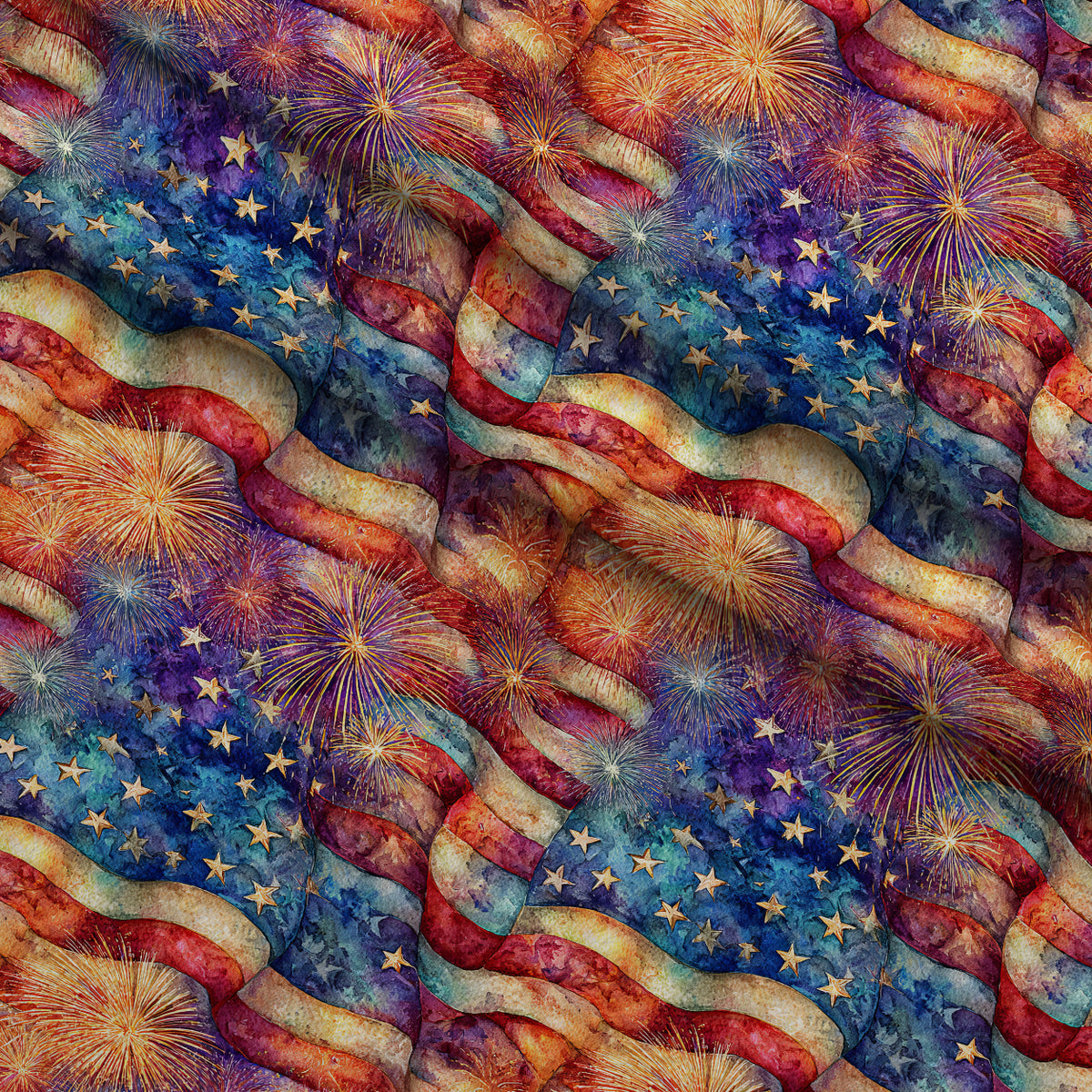 Star-Spangled Skies Pattern 2 Minky Fabric — plush minky folded close-up preview (mv-minky-v1:lying)