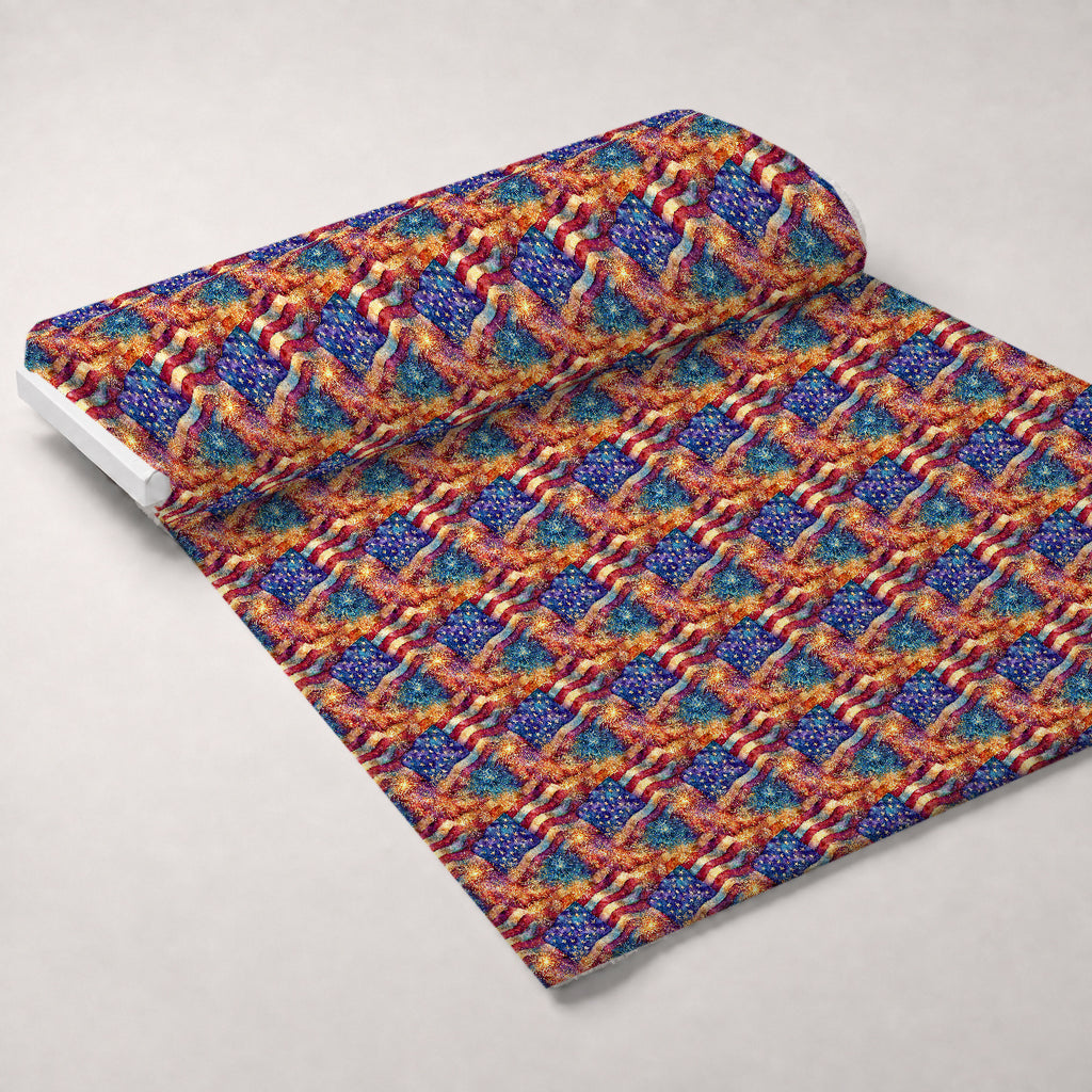 Star-Spangled Skies Pattern 3 Minky Fabric — plush minky unrolled bolt preview (mv-minky-v1:bolt)