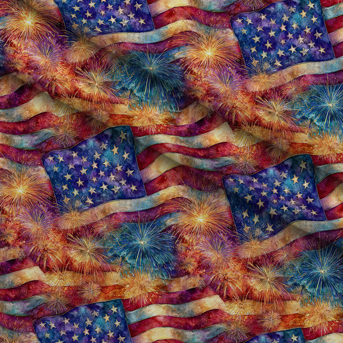 Star-Spangled Skies Pattern 3 Minky Fabric — plush minky folded close-up preview (mv-minky-v1:lying)