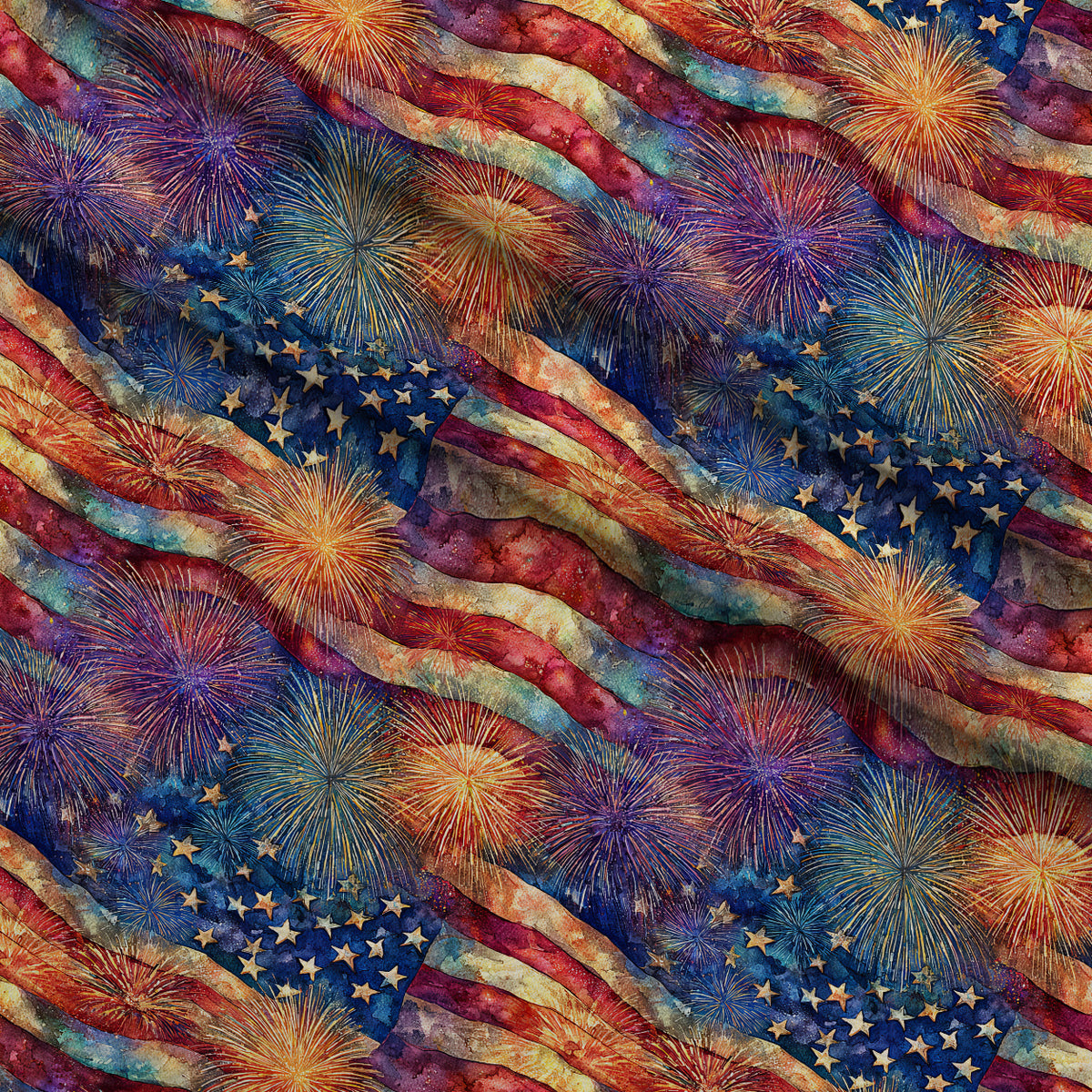 Star-Spangled Skies Pattern 4 Minky Fabric — plush minky folded close-up preview (mv-minky-v1:lying)