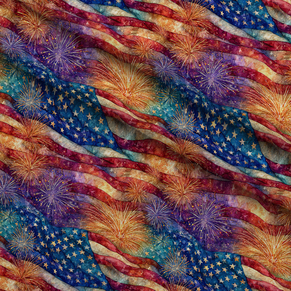 Star-Spangled Skies Pattern 5 Minky Fabric — plush minky folded close-up preview (mv-minky-v1:lying)