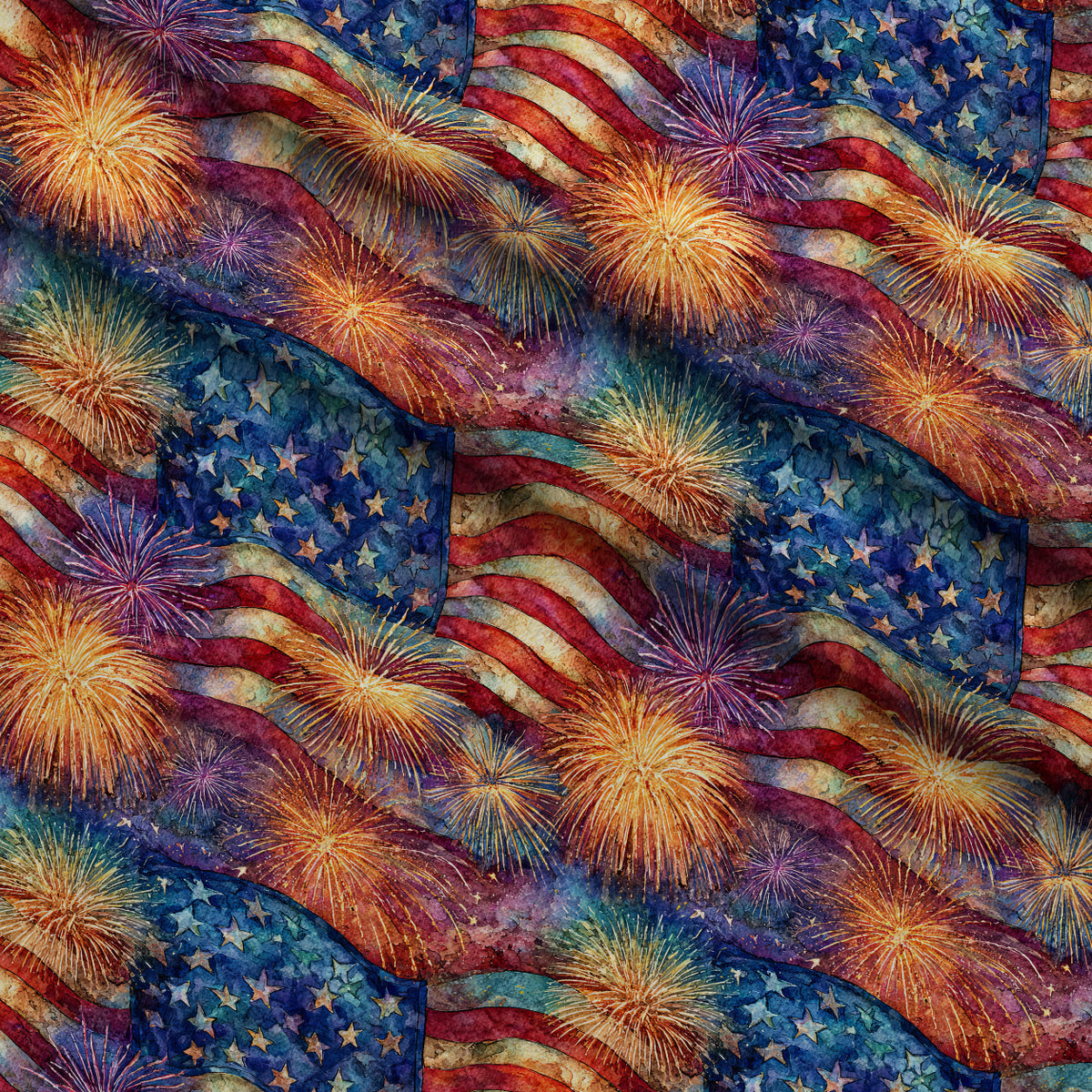 Star-Spangled Skies Pattern 6 Minky Fabric — plush minky folded close-up preview (mv-minky-v1:lying)