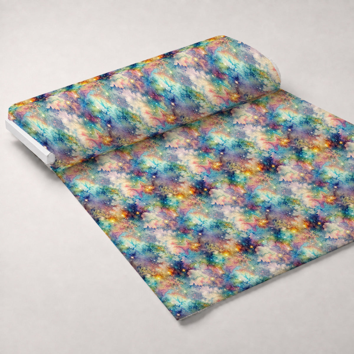 Stardust Nebula Pattern 1 Minky Fabric — plush minky unrolled bolt preview (mv-minky-v1:bolt)