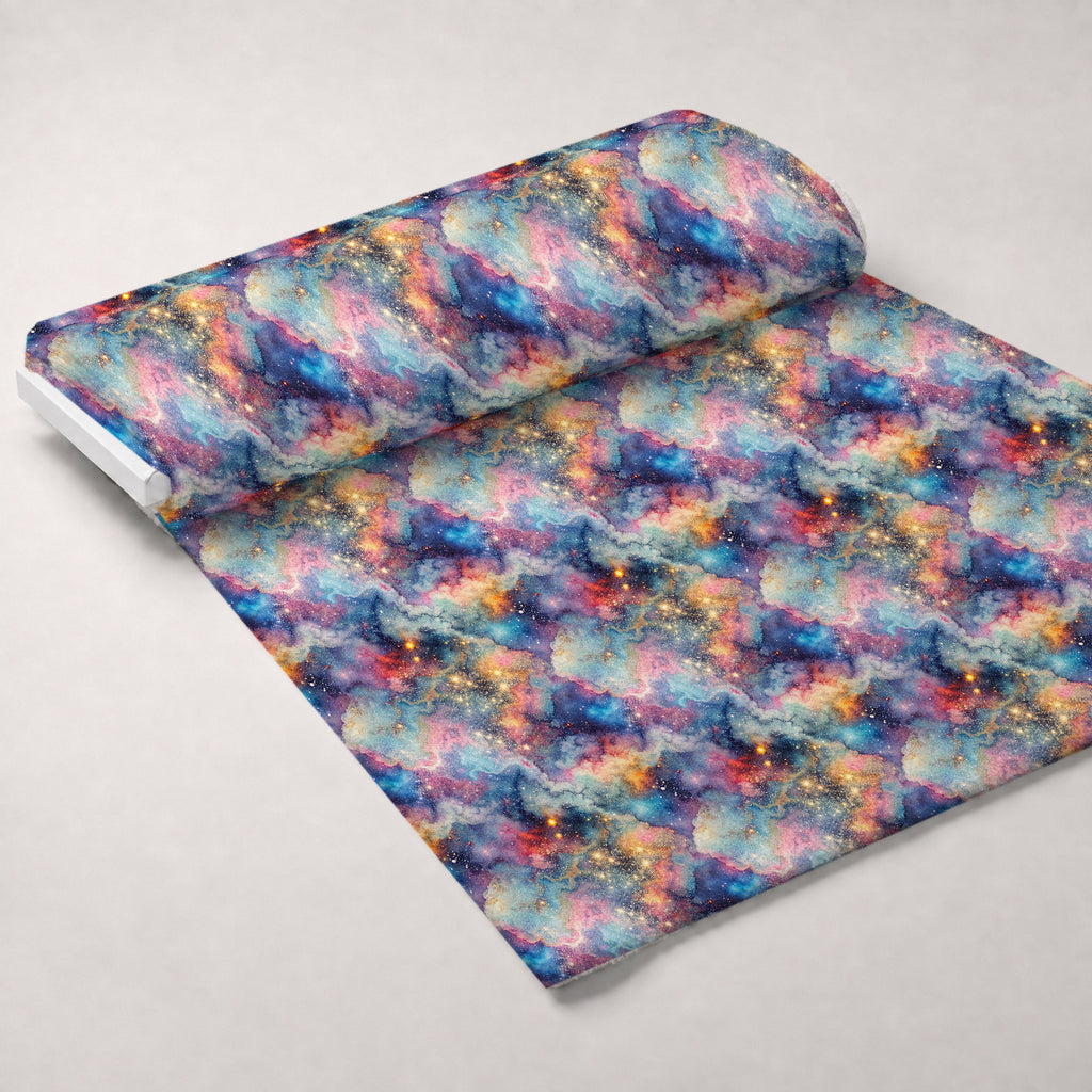 Stardust Nebula Pattern 2 Minky Fabric — plush minky unrolled bolt preview (mv-minky-v1:bolt)
