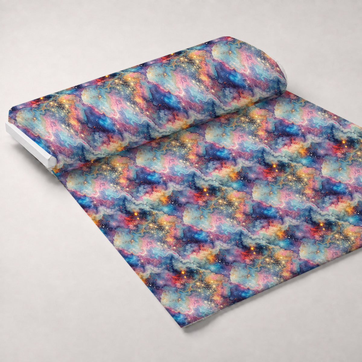 Stardust Nebula Pattern 2 Minky Fabric — plush minky unrolled bolt preview (mv-minky-v1:bolt)