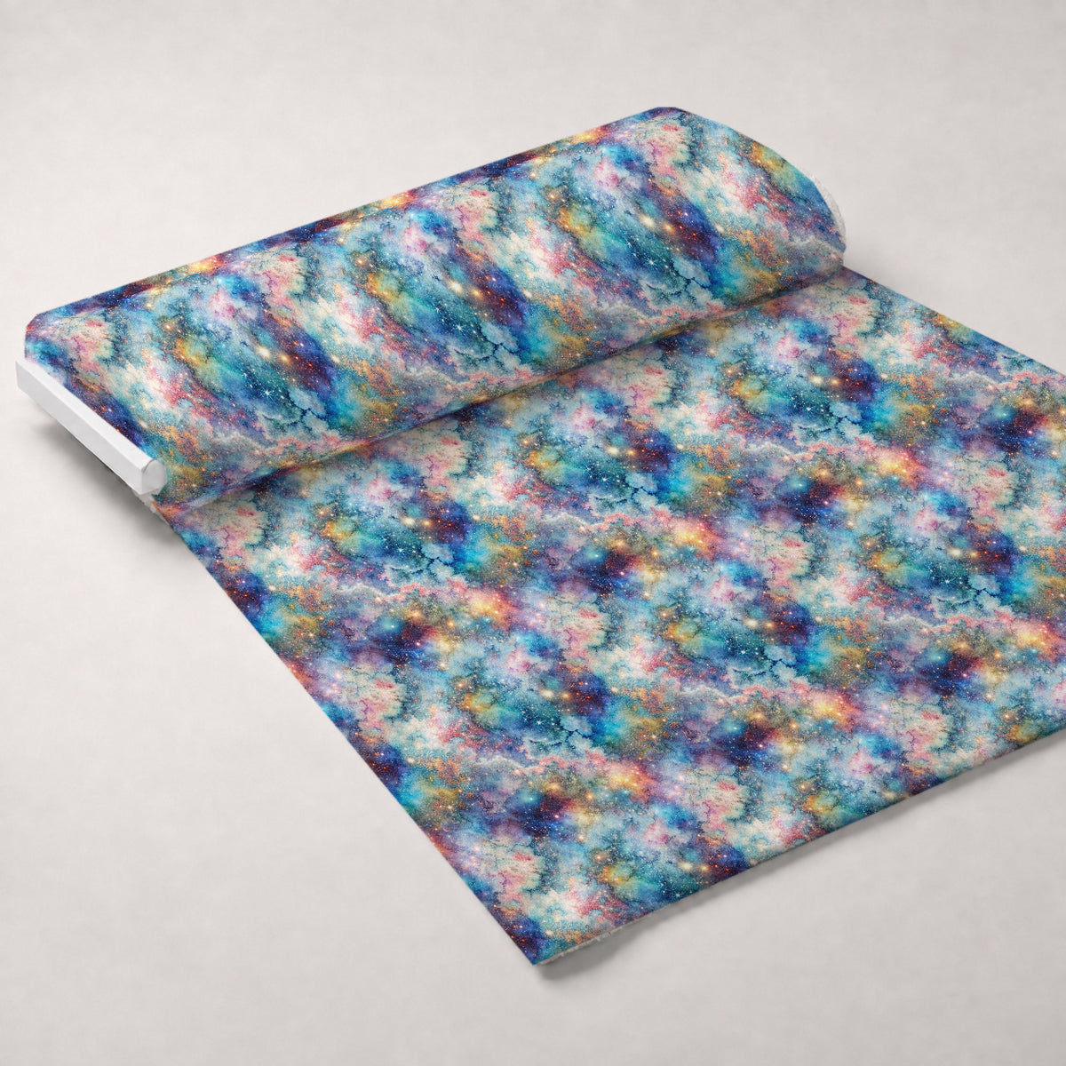 Stardust Nebula Pattern 7 Minky Fabric — plush minky unrolled bolt preview (mv-minky-v1:bolt)