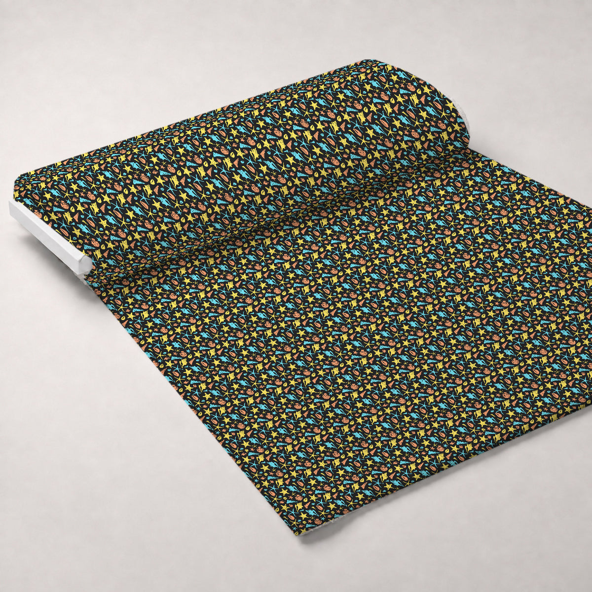 Starfish Cove Pattern 2 Minky Fabric — plush minky unrolled bolt preview (mv-minky-v1:bolt)