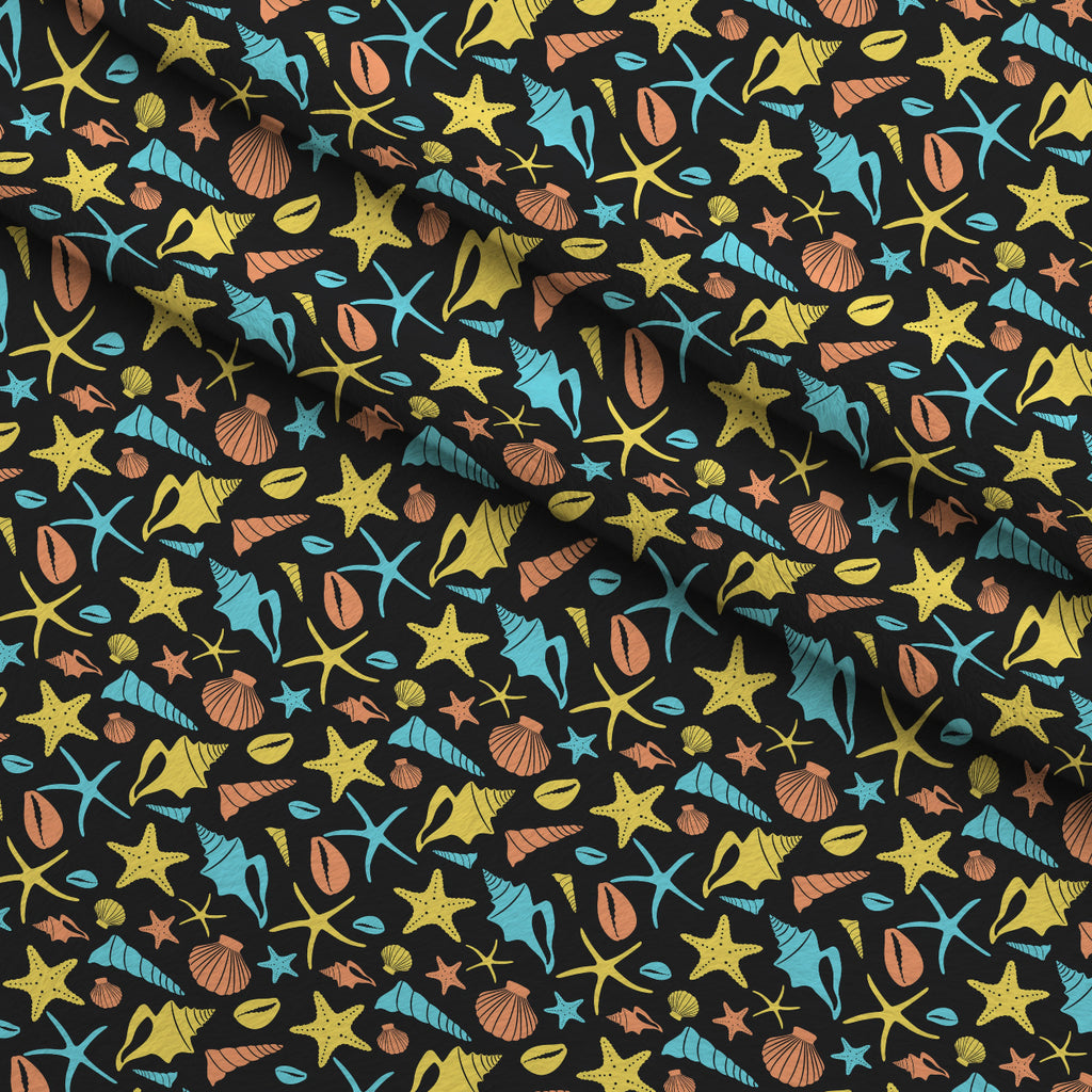 Starfish Cove Pattern 2 Minky Fabric — plush minky folded close-up preview (mv-minky-v1:lying)