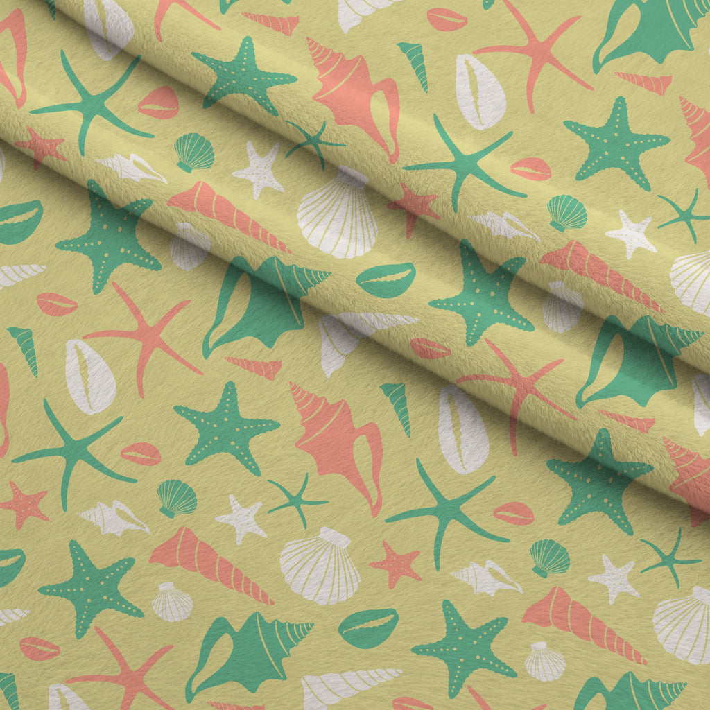 Starfish Cove Pattern 3 Minky Fabric — plush minky folded close-up preview (mv-minky-v1:lying)