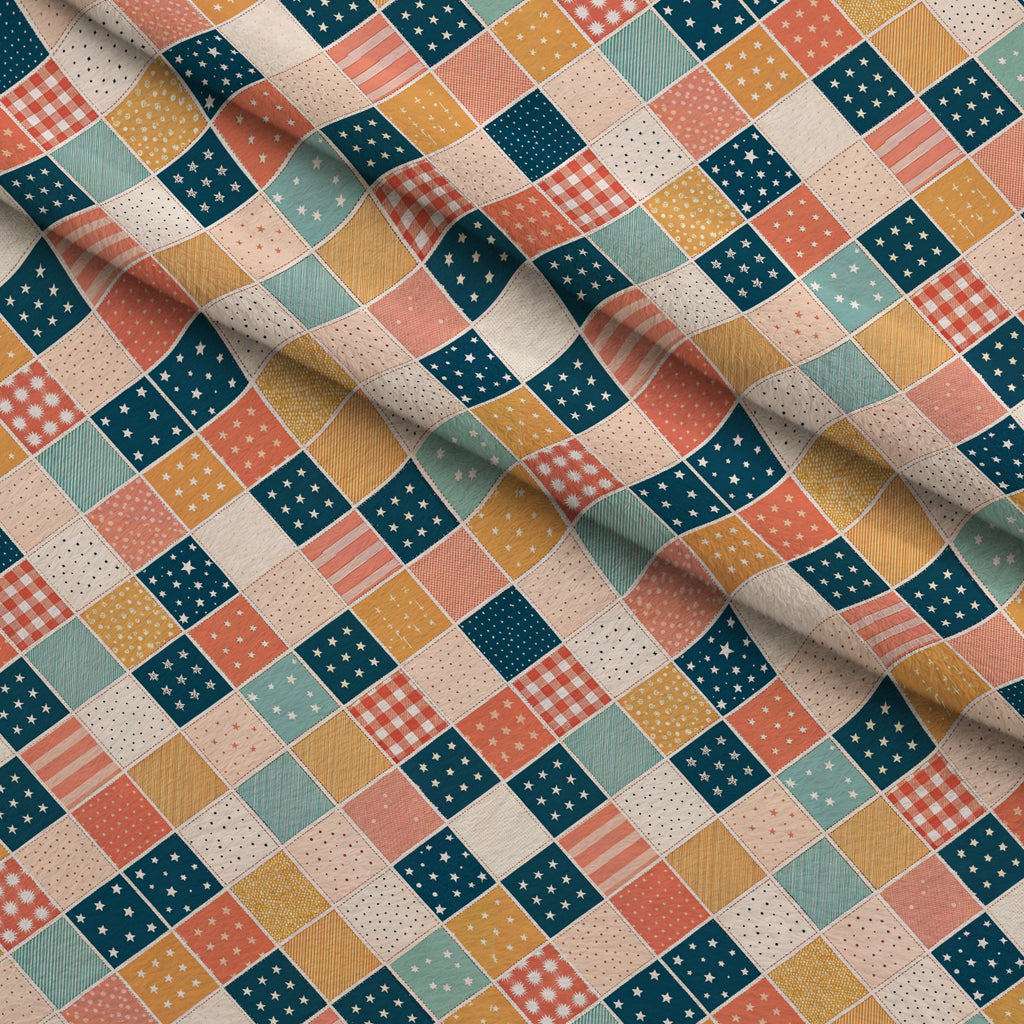 Starlit Garden Parade Pattern 3 Minky Fabric — plush minky folded close-up preview (mv-minky-v1:lying)