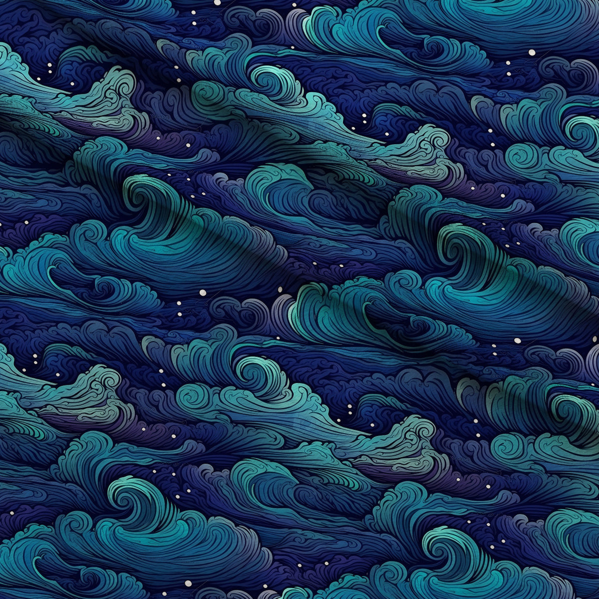 Starlit Swirls Pattern 10 Minky Fabric — plush minky folded close-up preview (mv-minky-v1:lying)